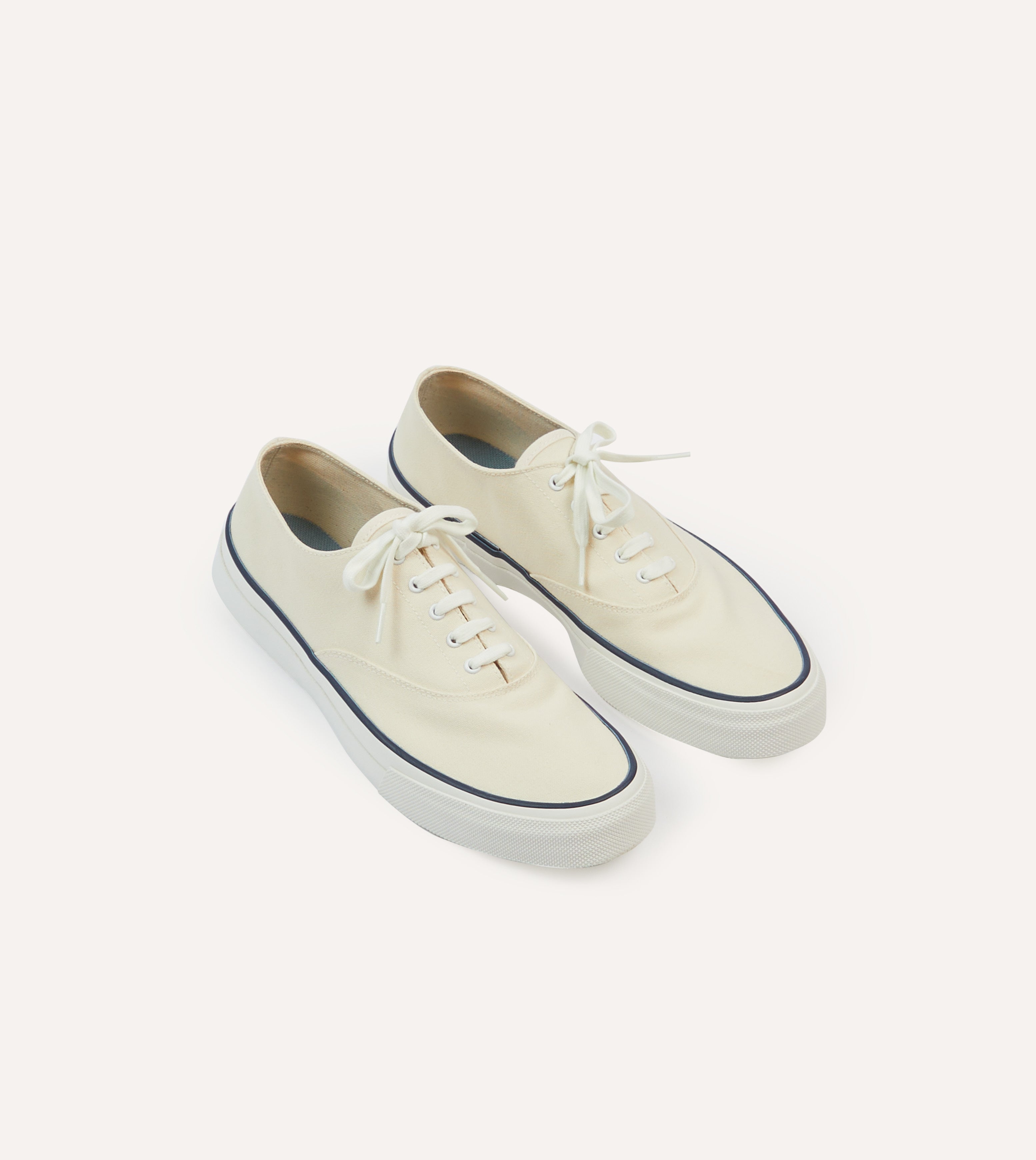 Wakouwa by Anatomica Ecru Cotton Canvas Oxford Trainers – Drakes US