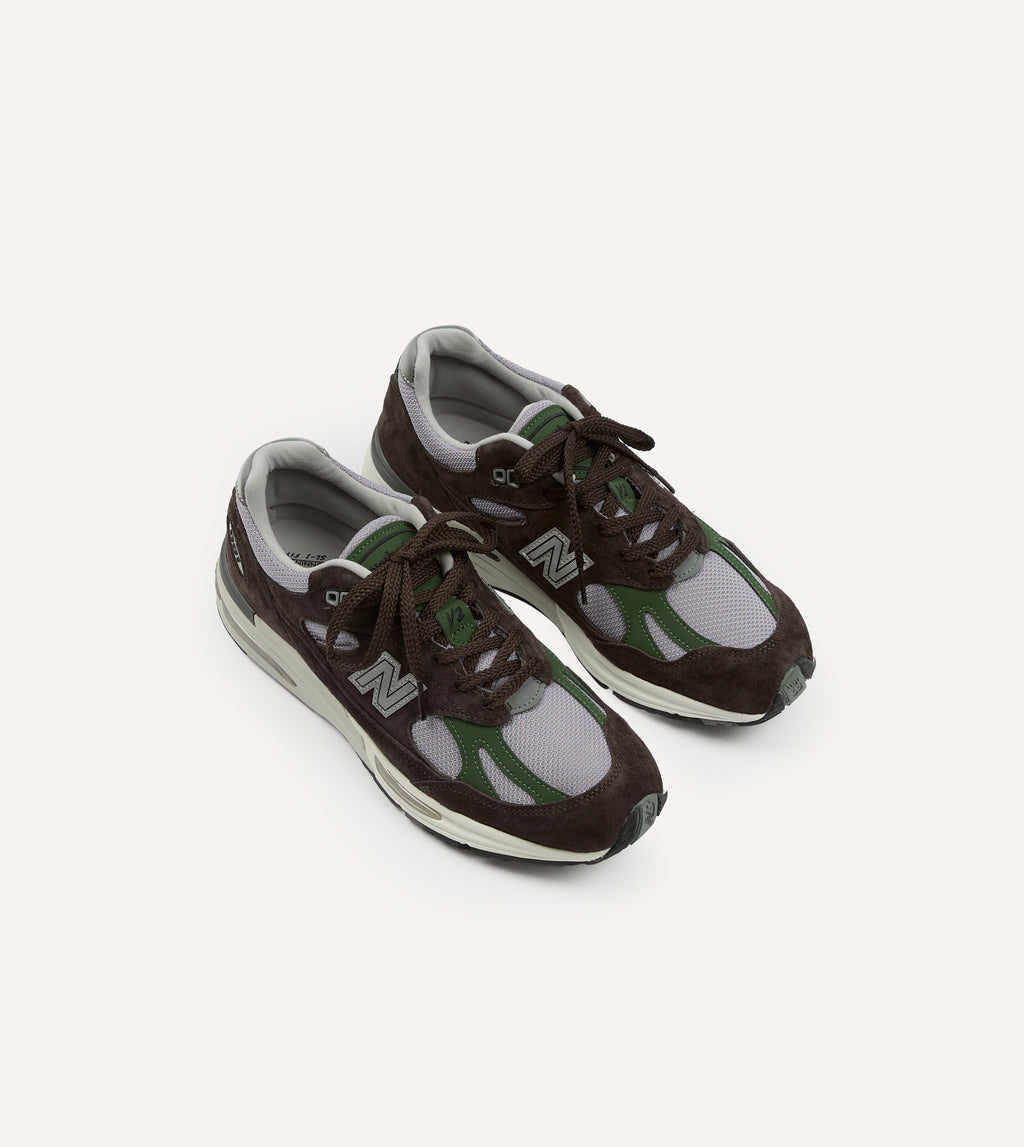 New Balance Brown 'Essentially Offbeat' Made in UK 991v2 Trainers