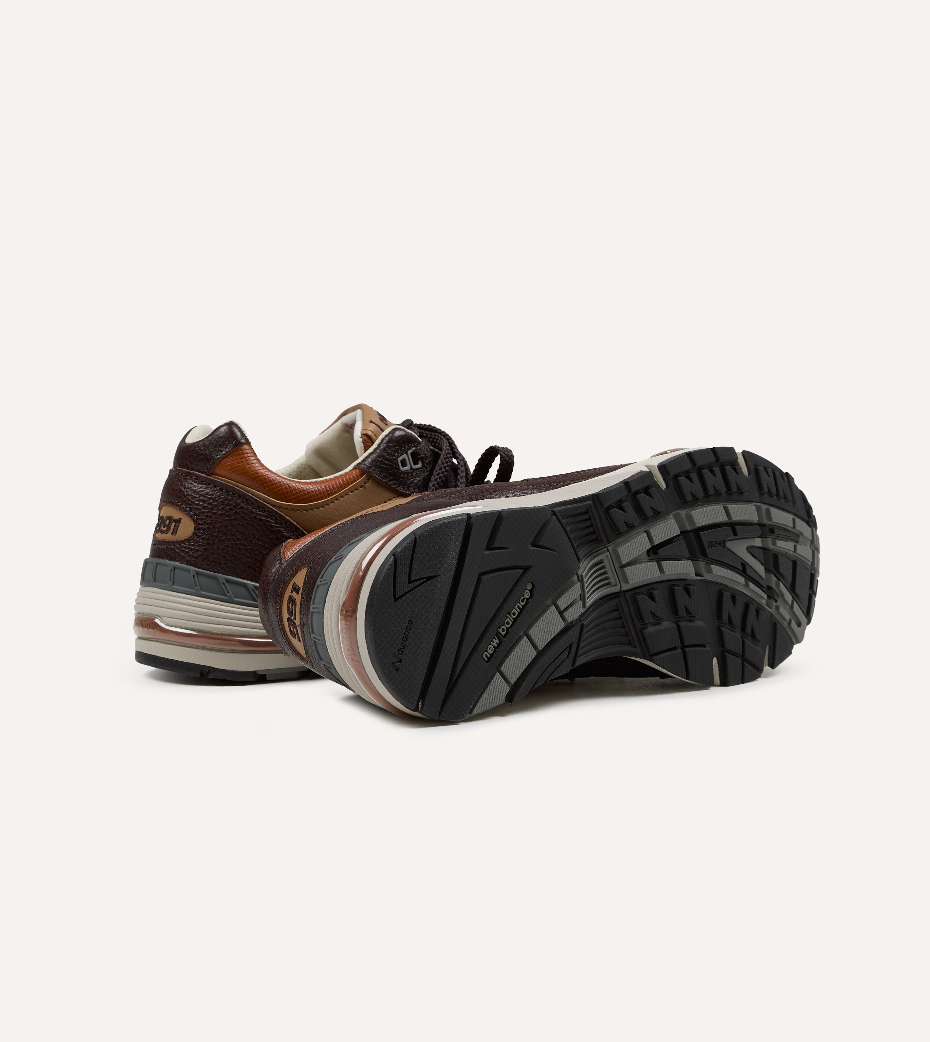 New Balance 'Luxury Leather' Chocolate Plum and Caramel Made in UK