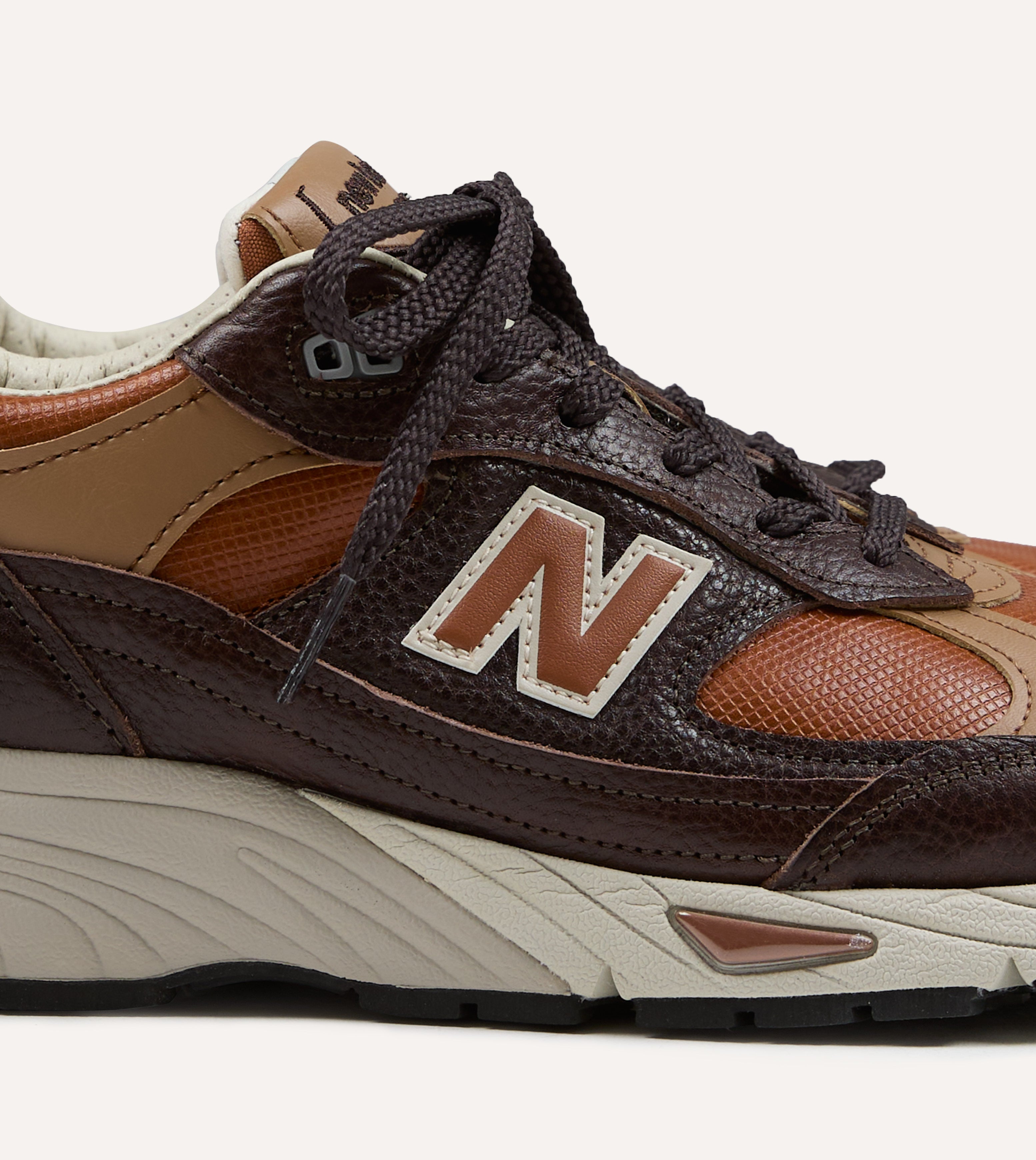 New Balance 'Luxury Leather' Chocolate Plum and Caramel Made in UK