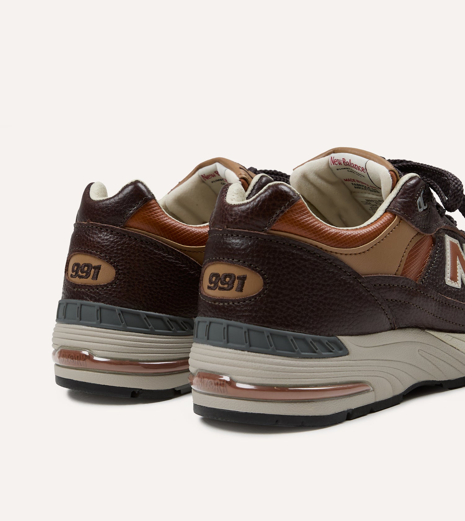 New Balance ‘Luxury Leather’ Chocolate Plum and Caramel Made in UK 991v1 Trainers