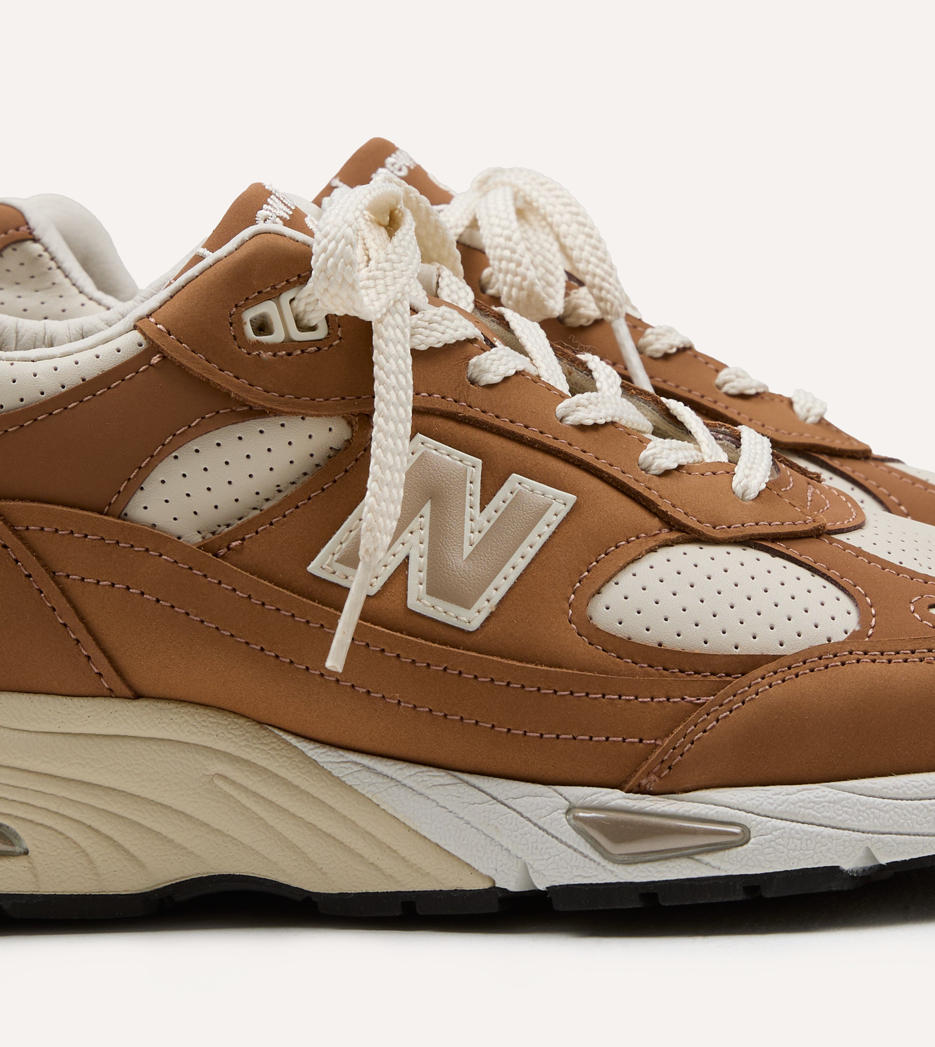 ル New Balance 'Luxe Nubuck' Chipmunk and Birch Made in UK 991v1