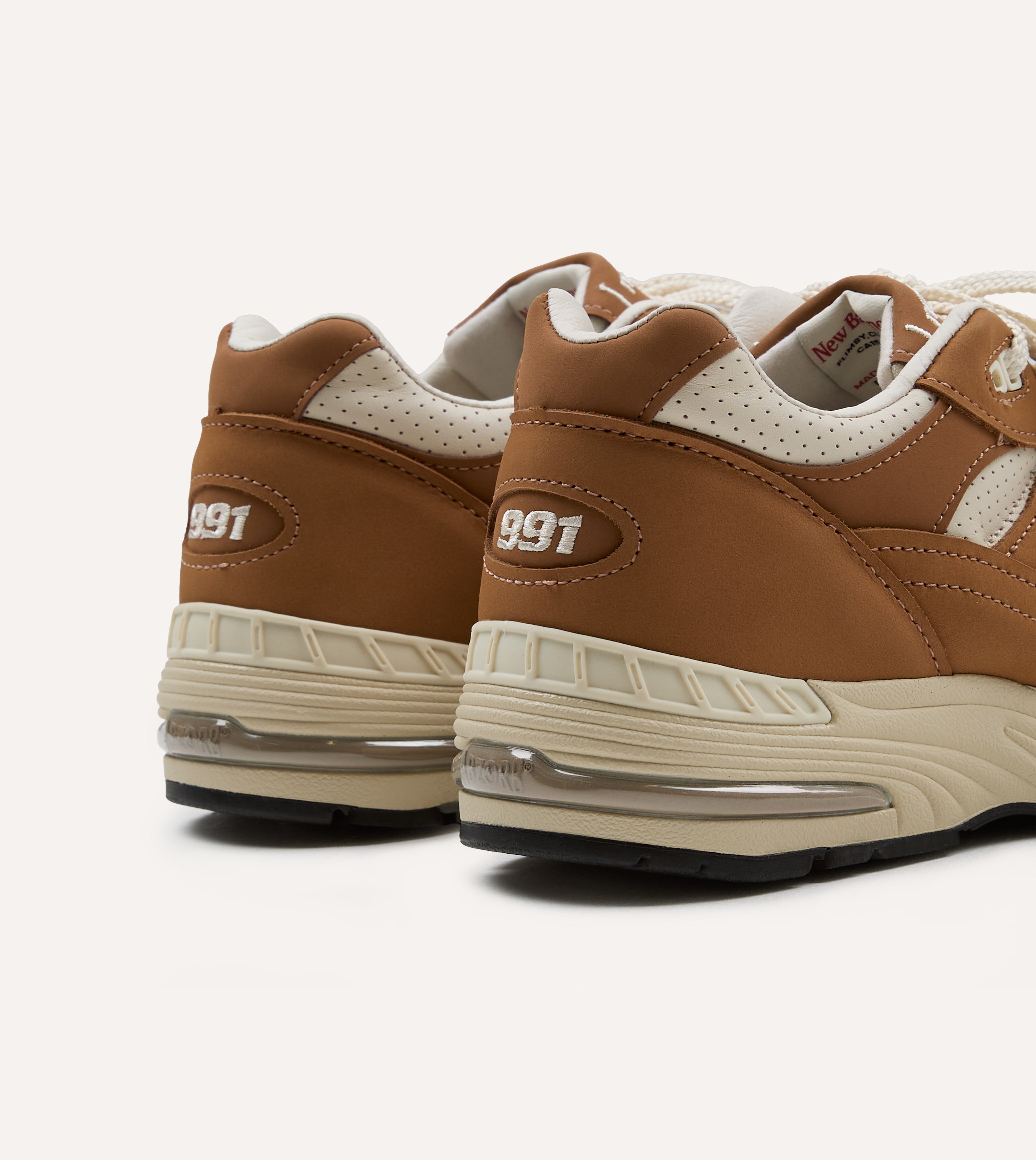 New Balance 'Luxe Nubuck' Chipmunk and Birch Made in UK 991v1