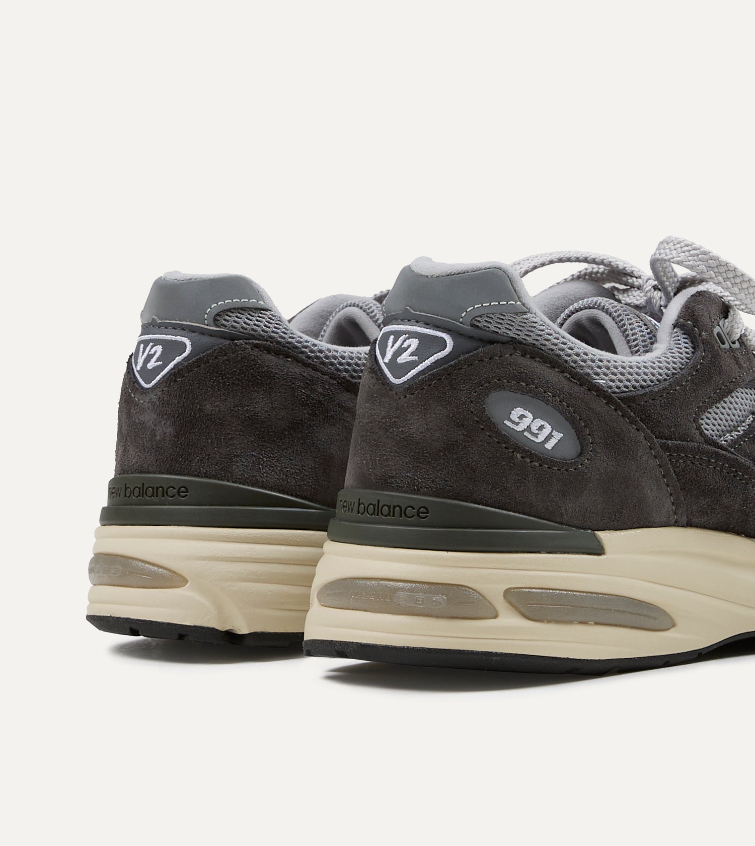 New Balance 'Elevated Essentials' Alloy Grey and Smoked Pearl Made in UK 991v2 Trainers