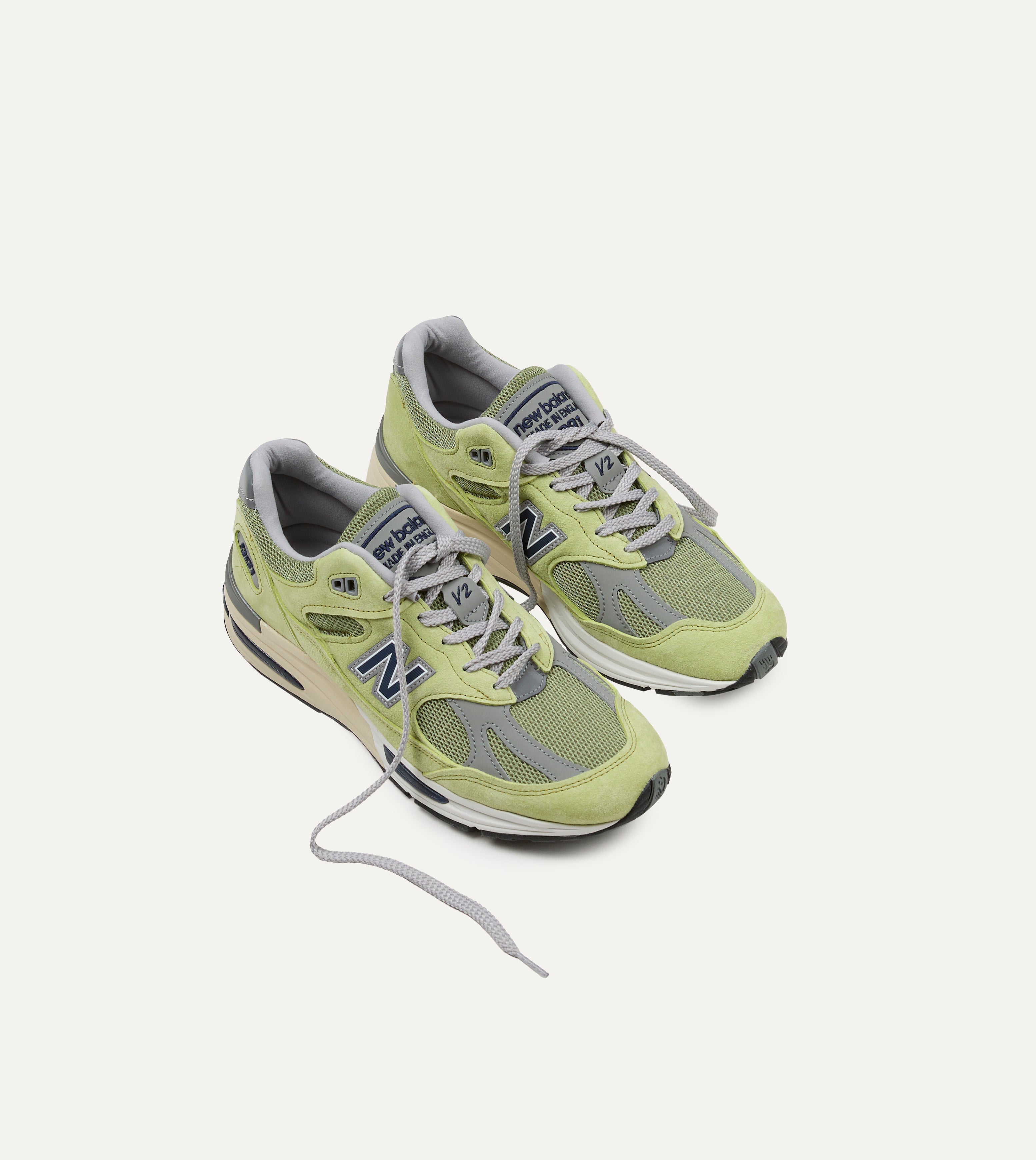 New Balance 'Summer Brights’ Green Banana Made in UK 991v2 Trainers