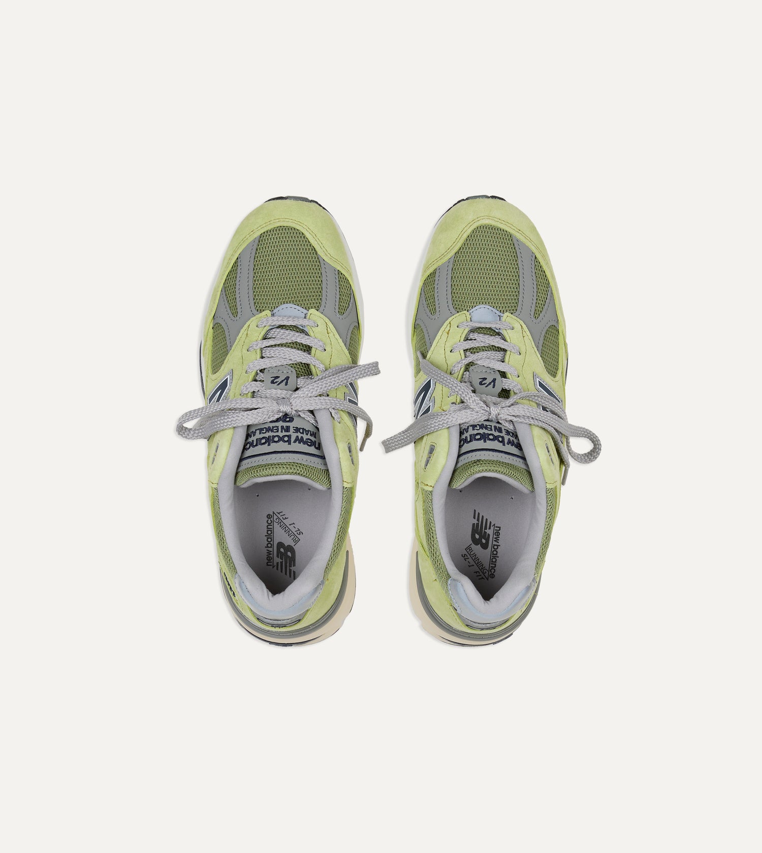 New Balance 'Summer Brights’ Green Banana Made in UK 991v2 Trainers