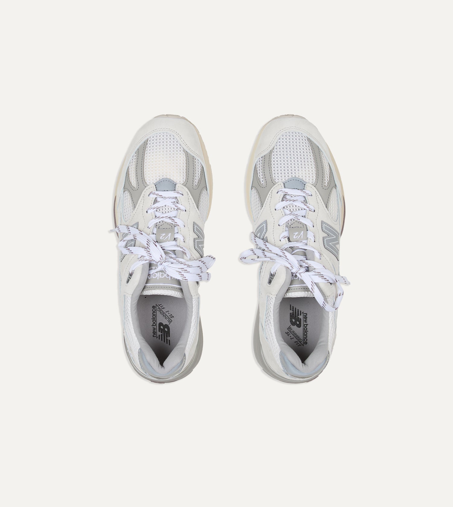 New Balance 'Elevated Essentials' Wind Chime and Brilliant White Made in UK 991v2 Trainers
