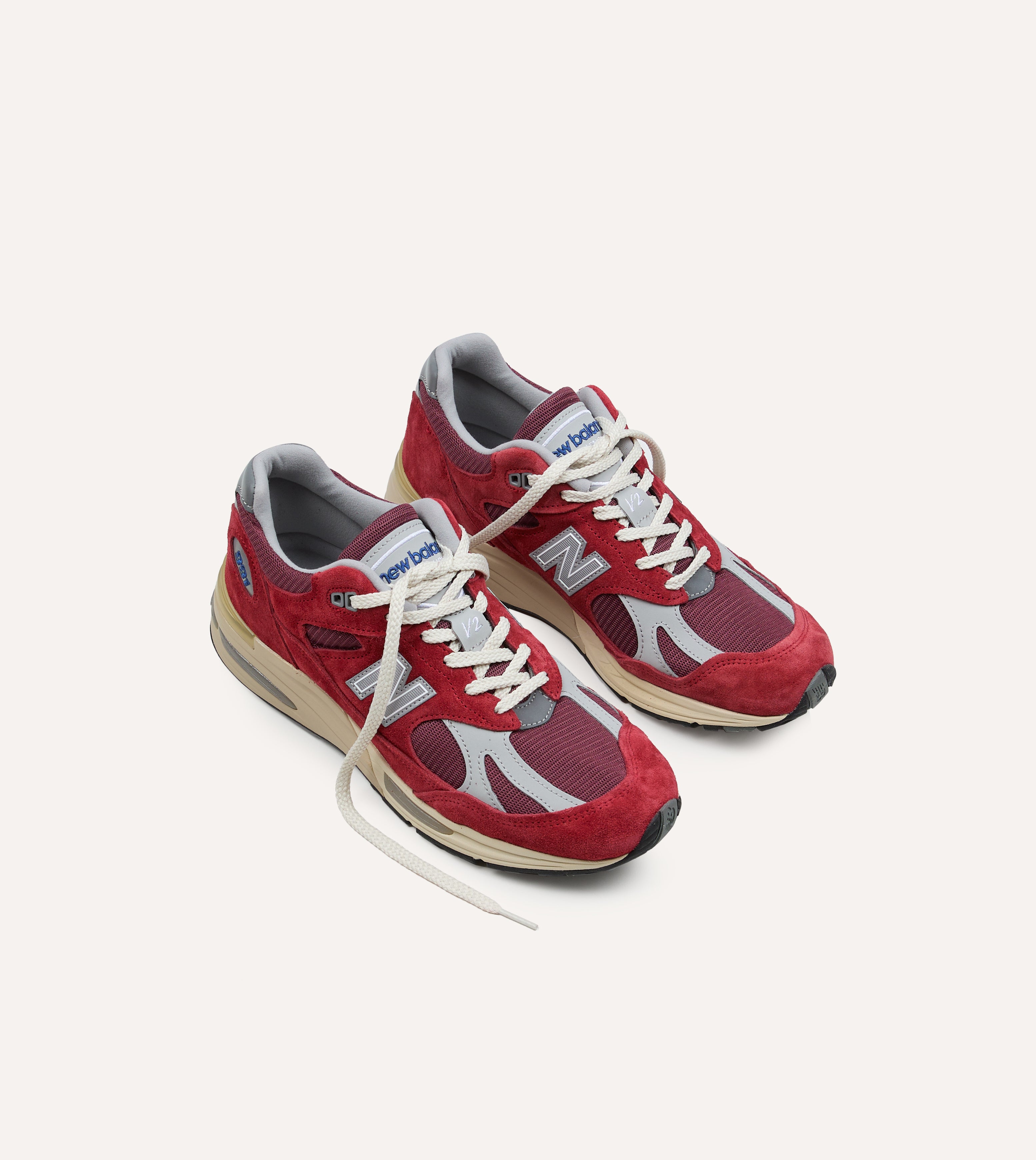 New Balance 'Vintage Sports' Karanda Red Made in UK 991v2 Trainers