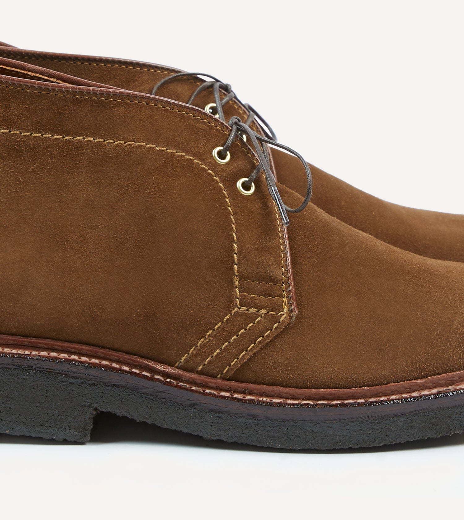 Alden for Drake's Tobacco Suede Chukka Boot with Double Crepe Sole