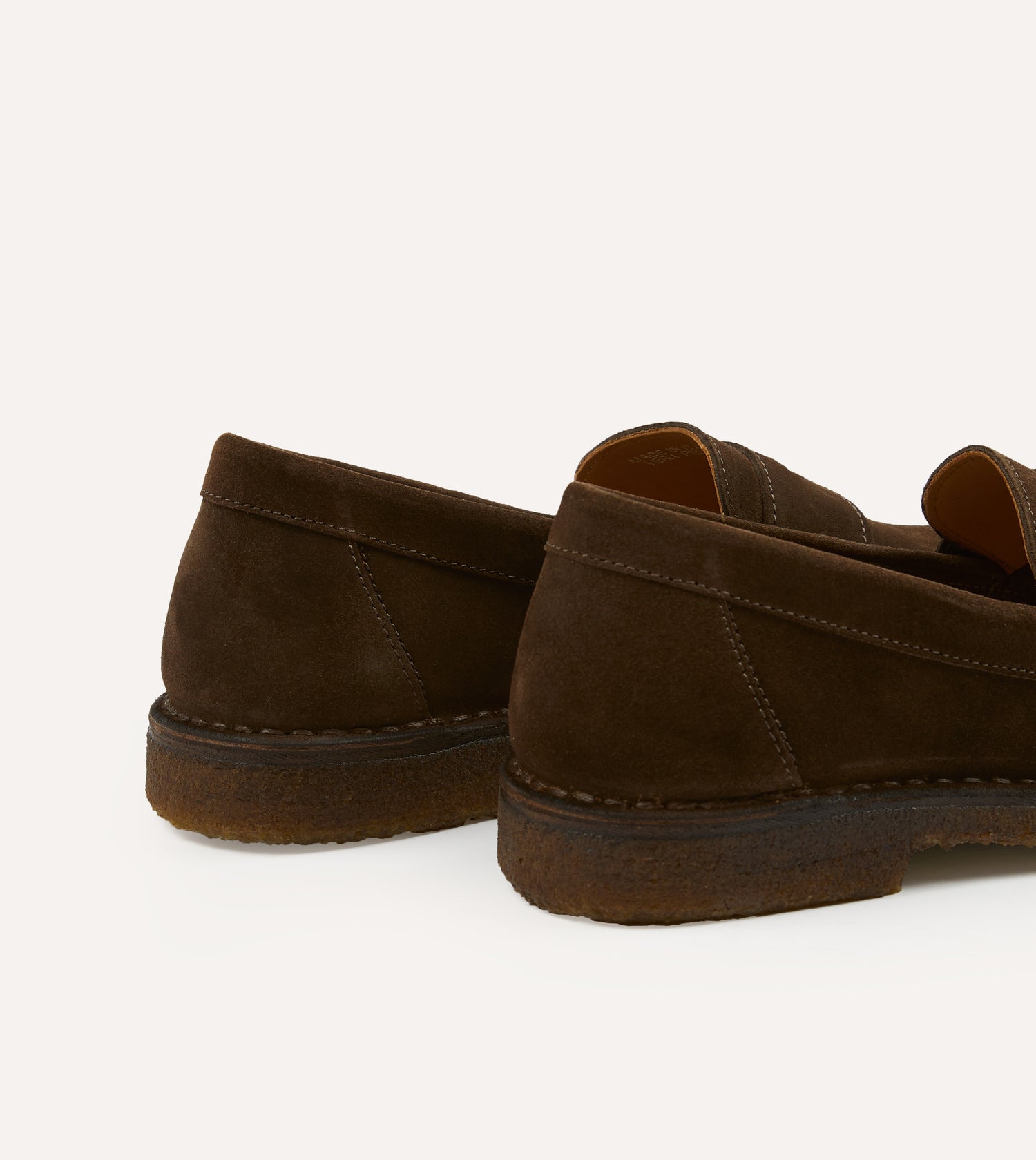 Brown Suede Canal Penny Loafer with Crepe Sole