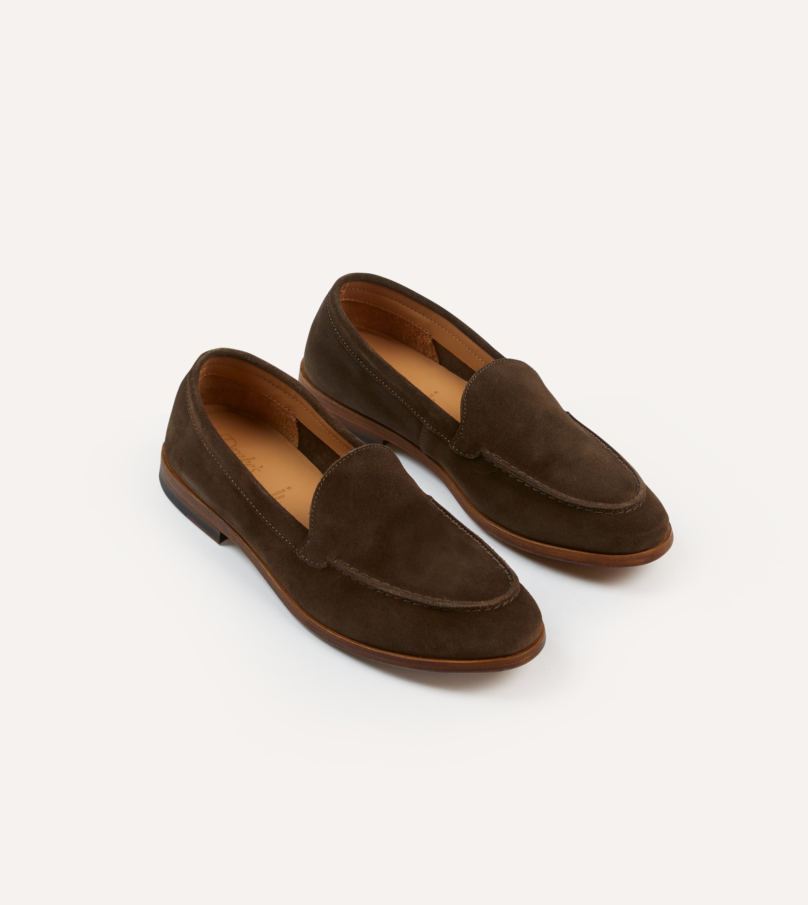 Drake's Brown Suede Henri Summer Loafers Drake's Brown Suede Henri Summer Loafers