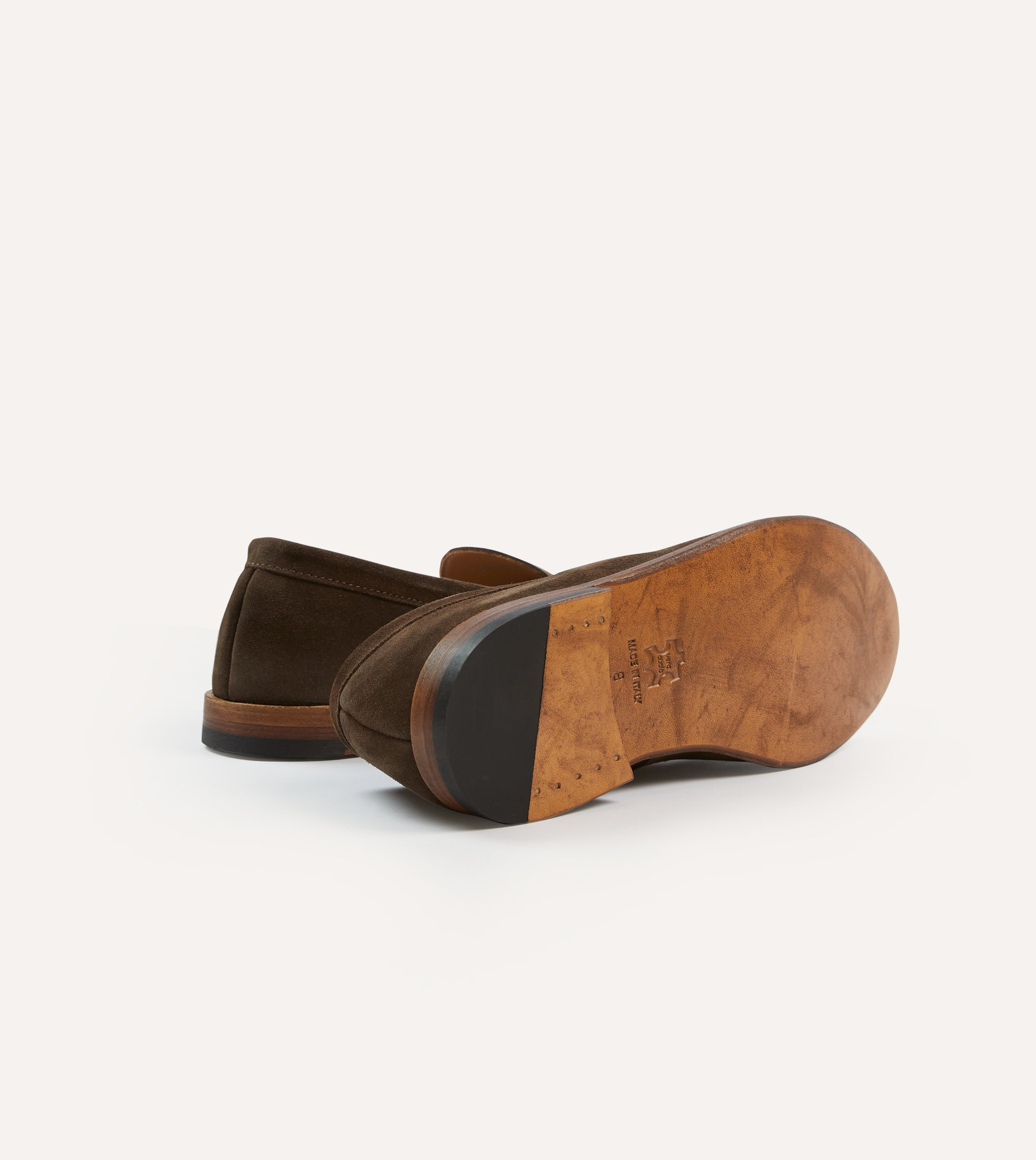 Drake's Brown Suede Henri Summer Loafers Drake's Brown Suede Henri Summer Loafers