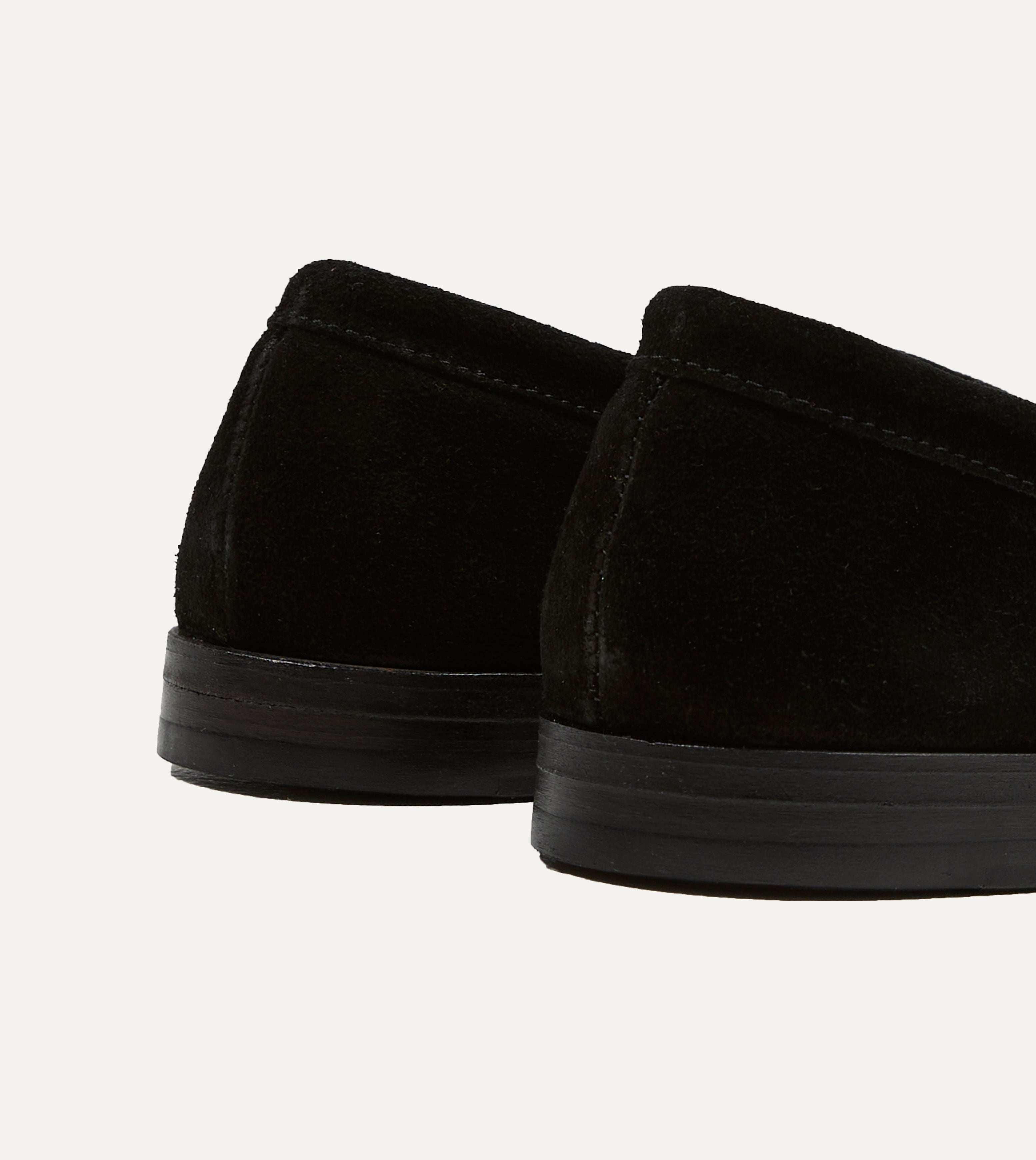 Black Suede Henri Summer Loafer – Drakes US