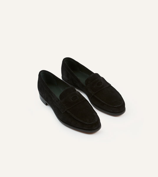Drake's by A. Levine Black Suede Charles Mk II Goodyear Welted