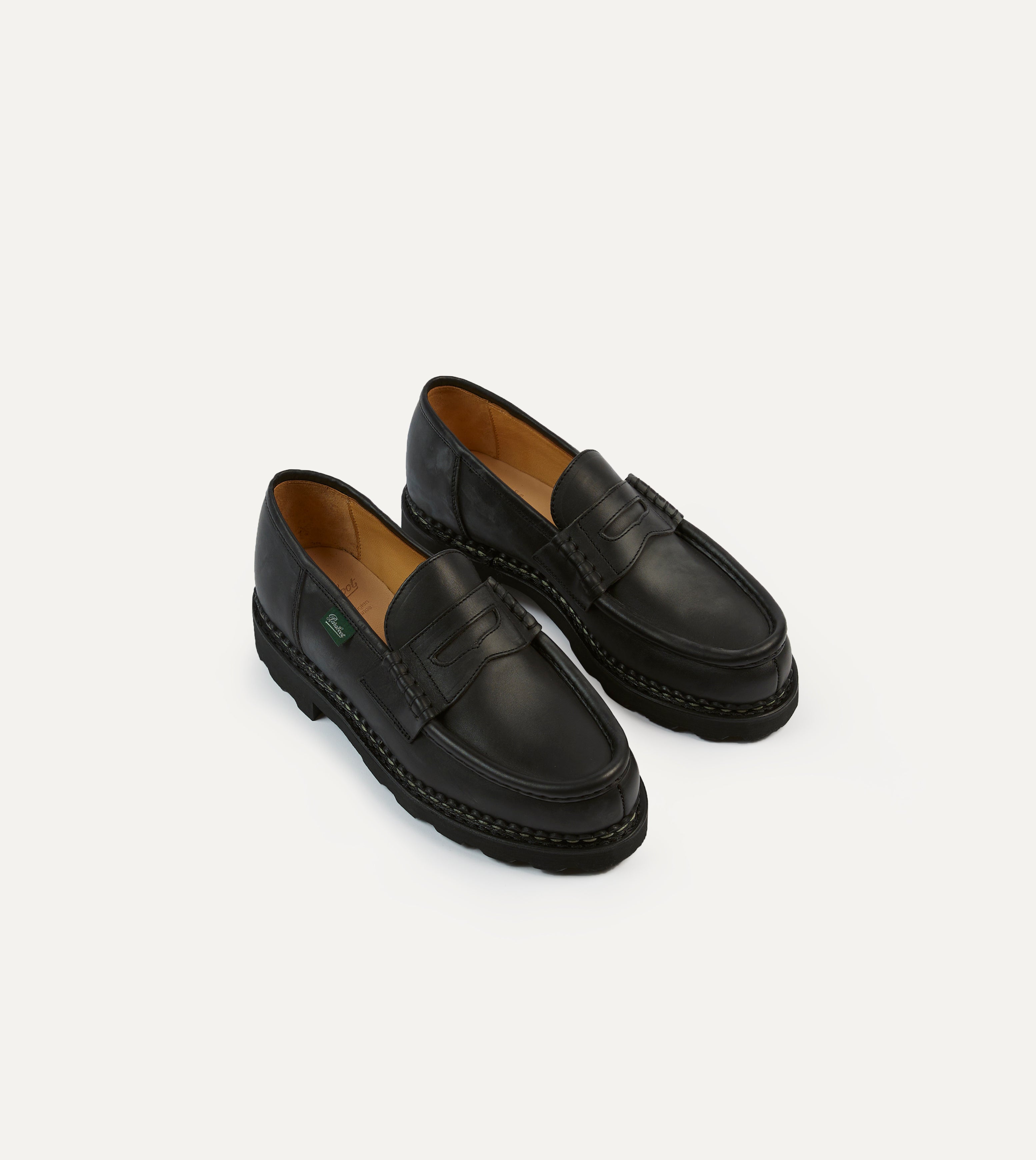 Paraboot Reims Black Leather Loafer – Drakes US