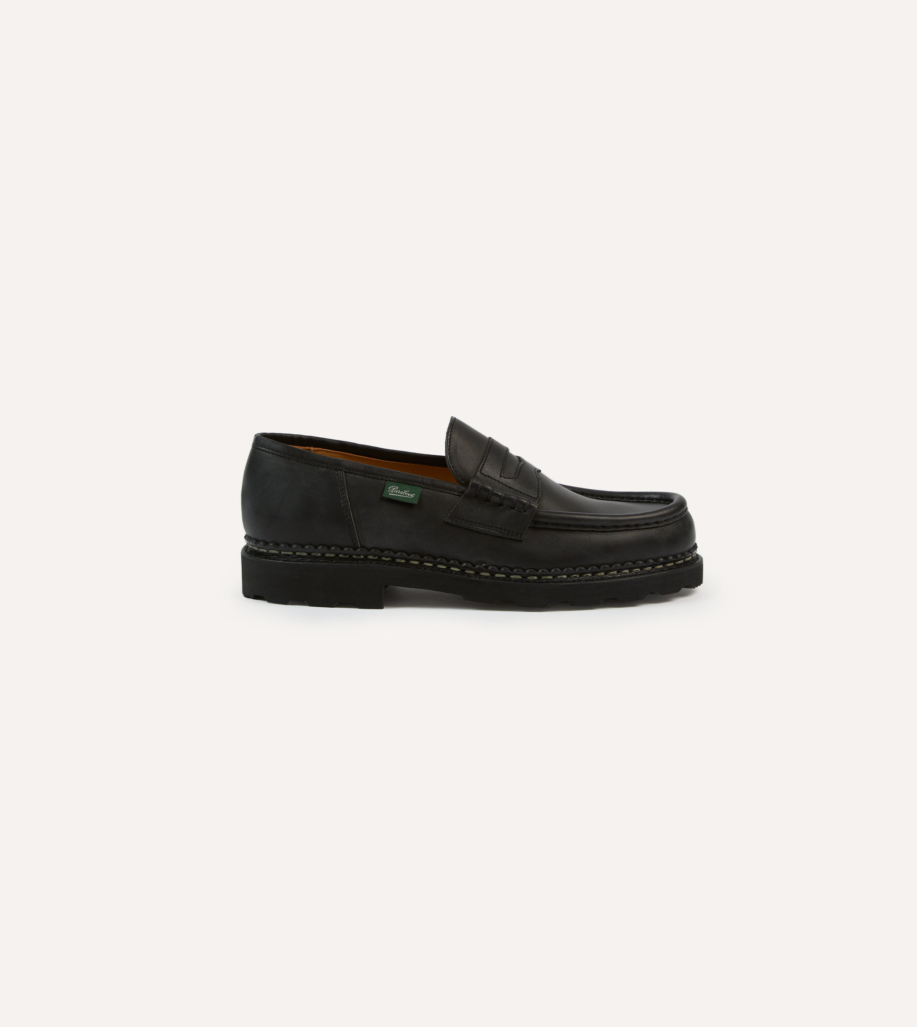 Paraboot Reims Black Leather Loafer – Drakes US