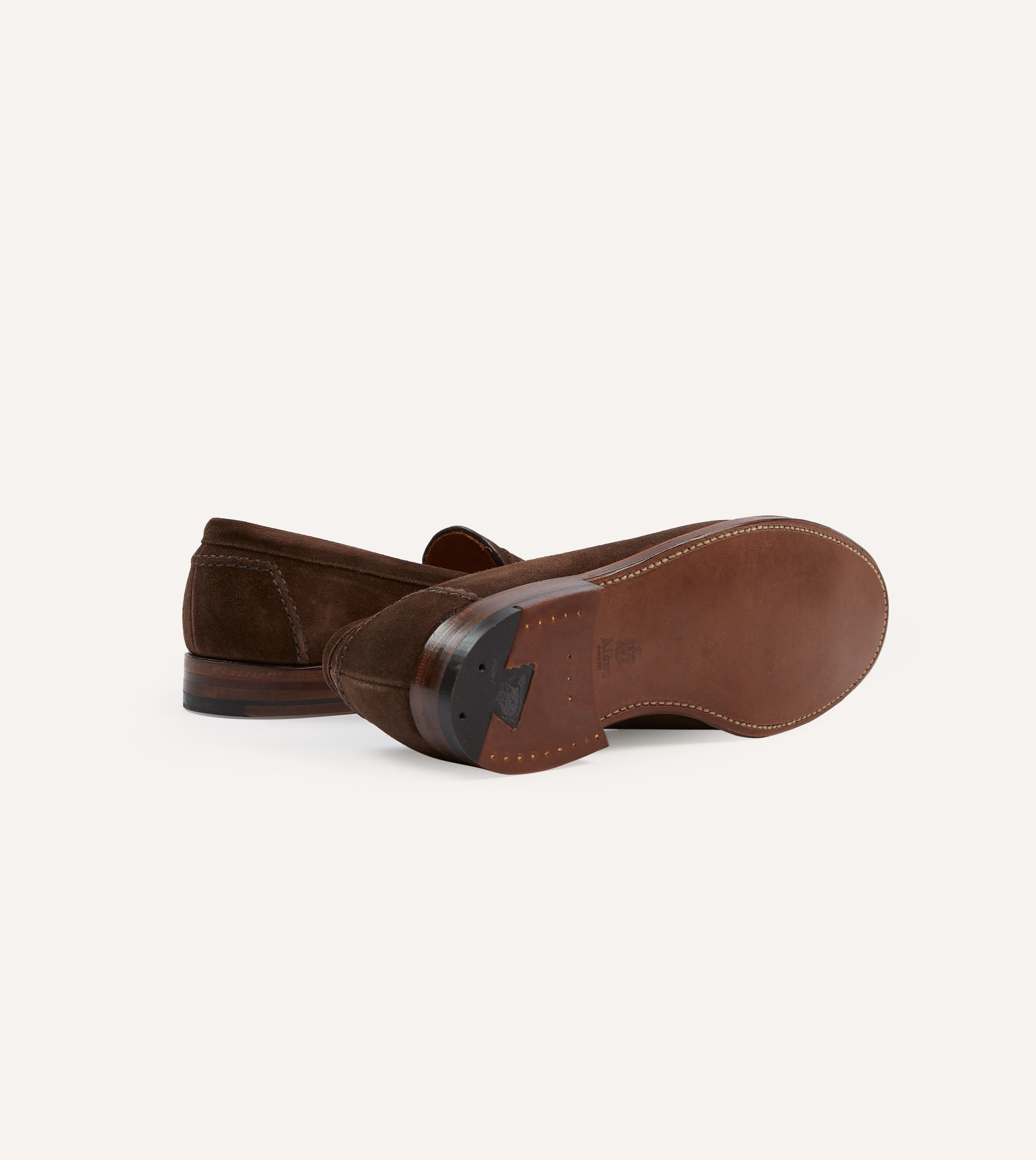 Alden Brown Suede Penny Loafer