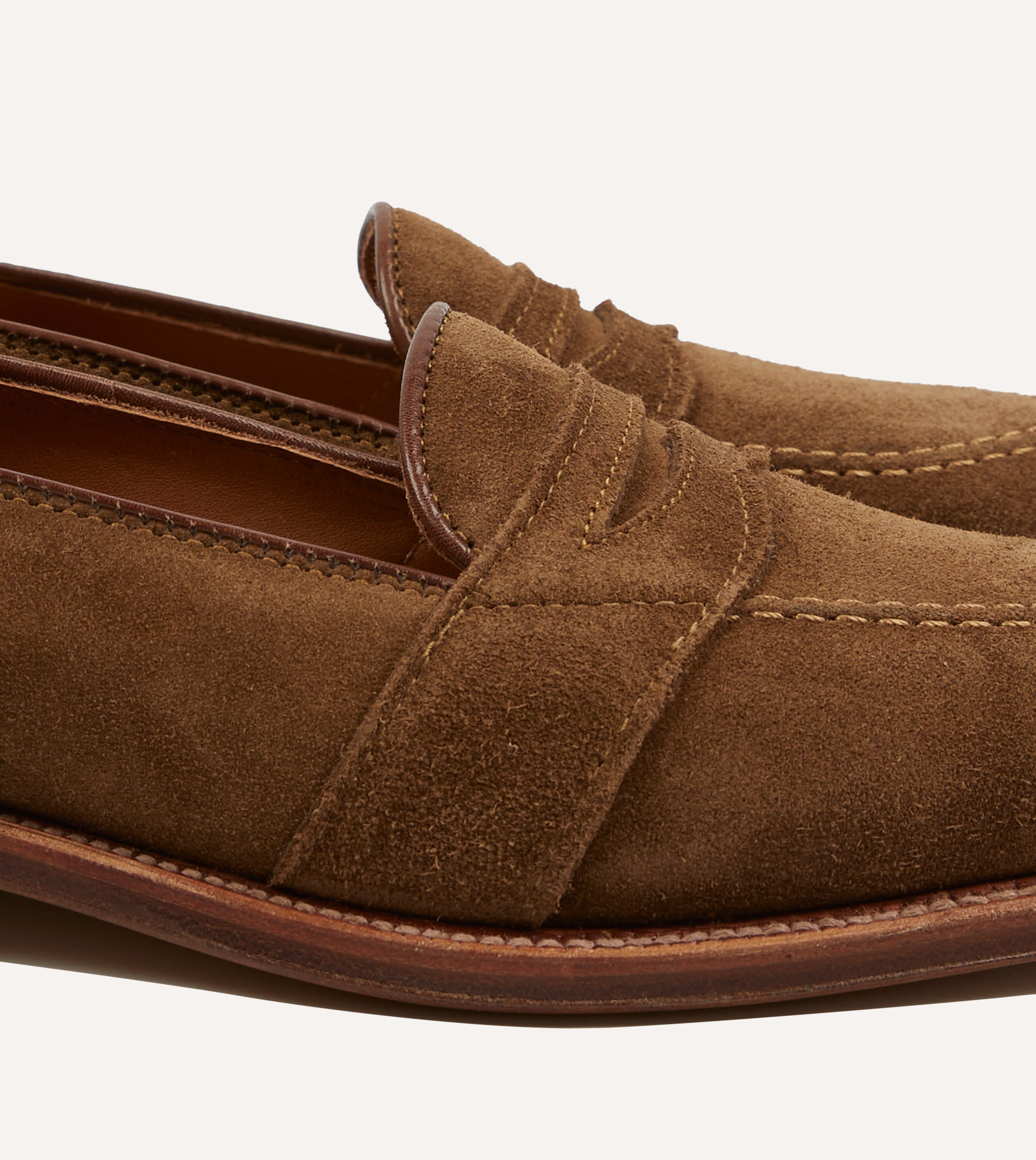 Alden Snuff Suede Full Strap Loafer – Drakes US