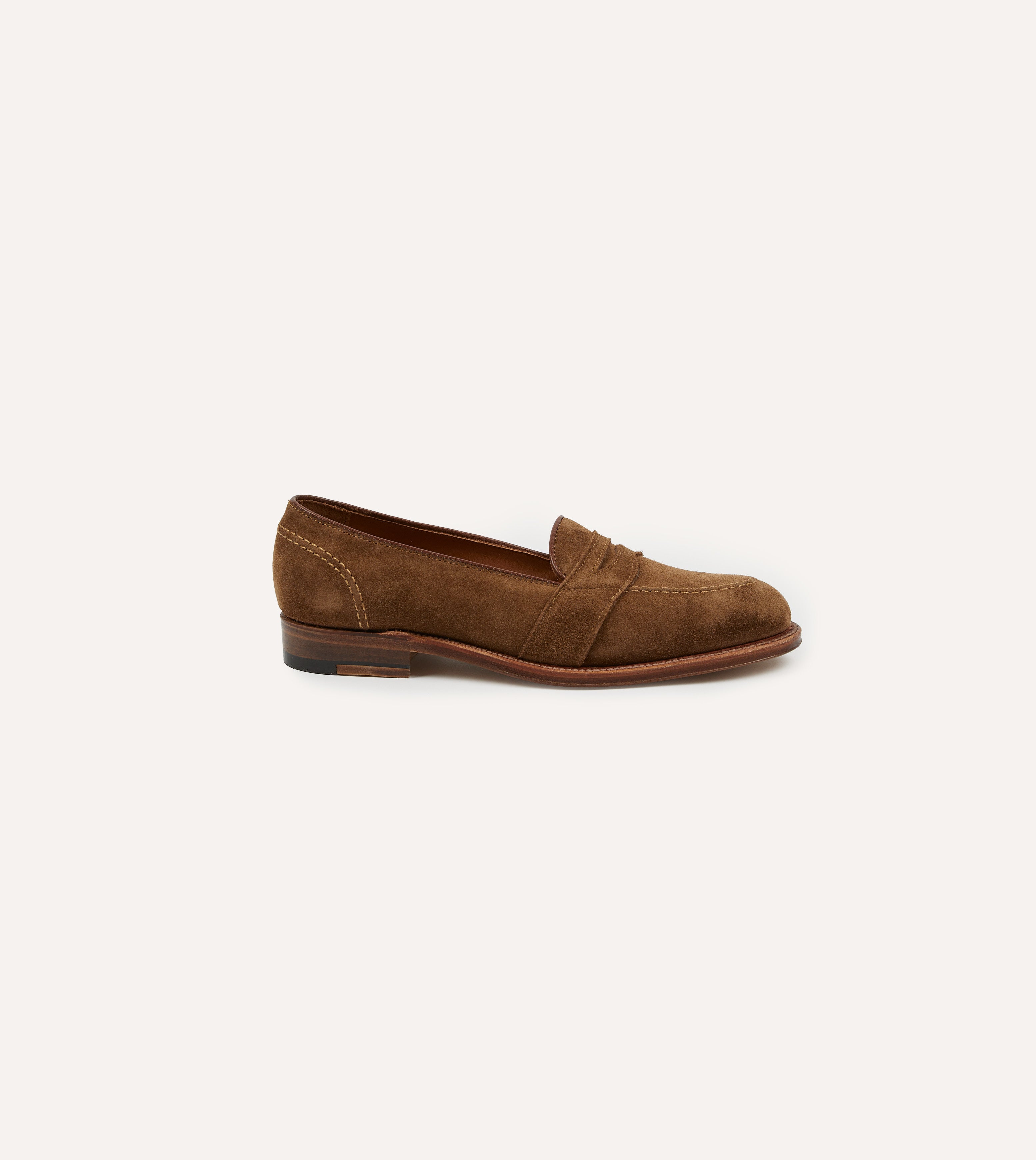 Alden Snuff Suede Full Strap Loafer