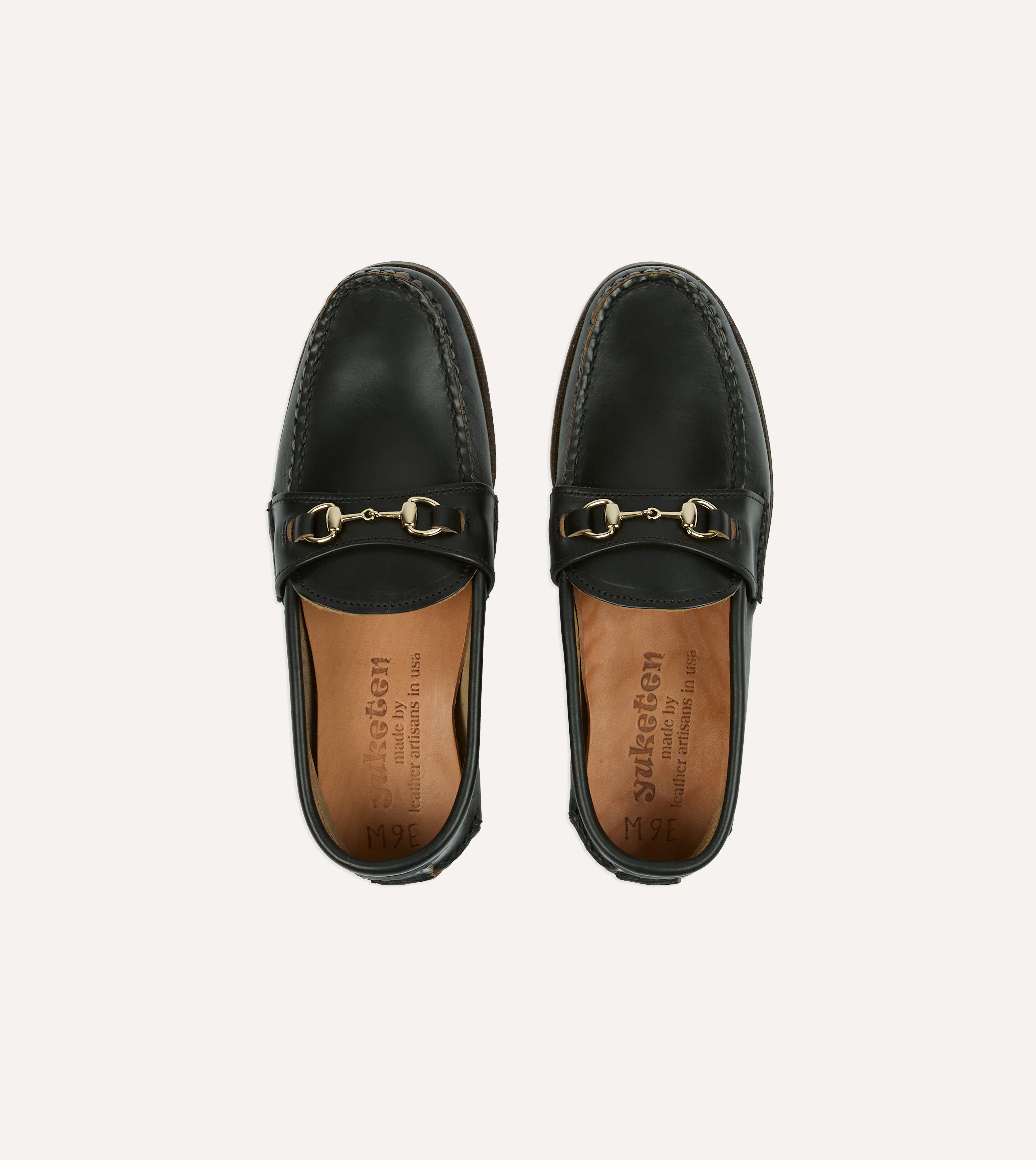 Yuketen Black Leather Bit Loafer with Camp Sole – Drakes US