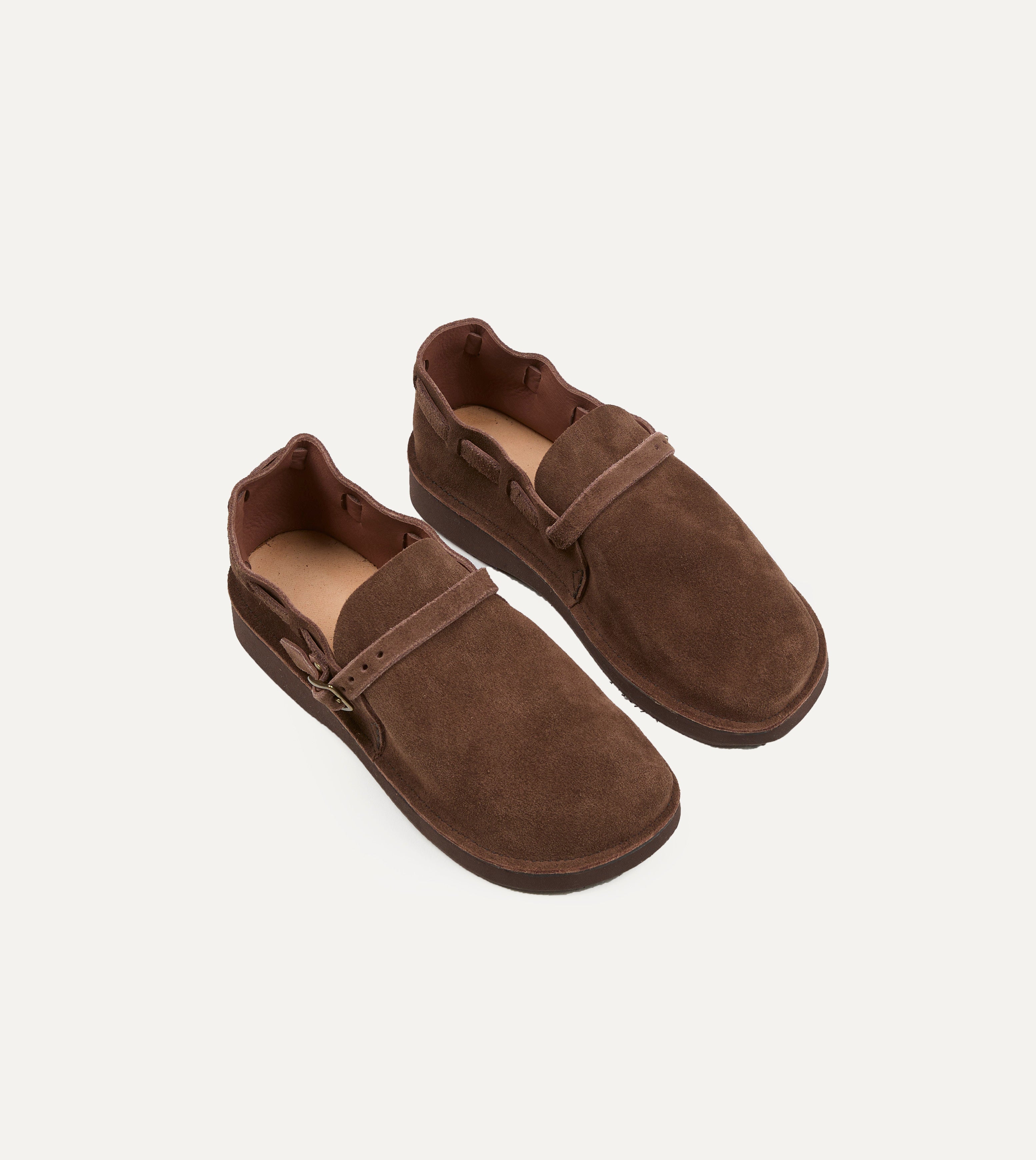 Aurora for Drake's Middle English Brown Roughout Leather Shoe