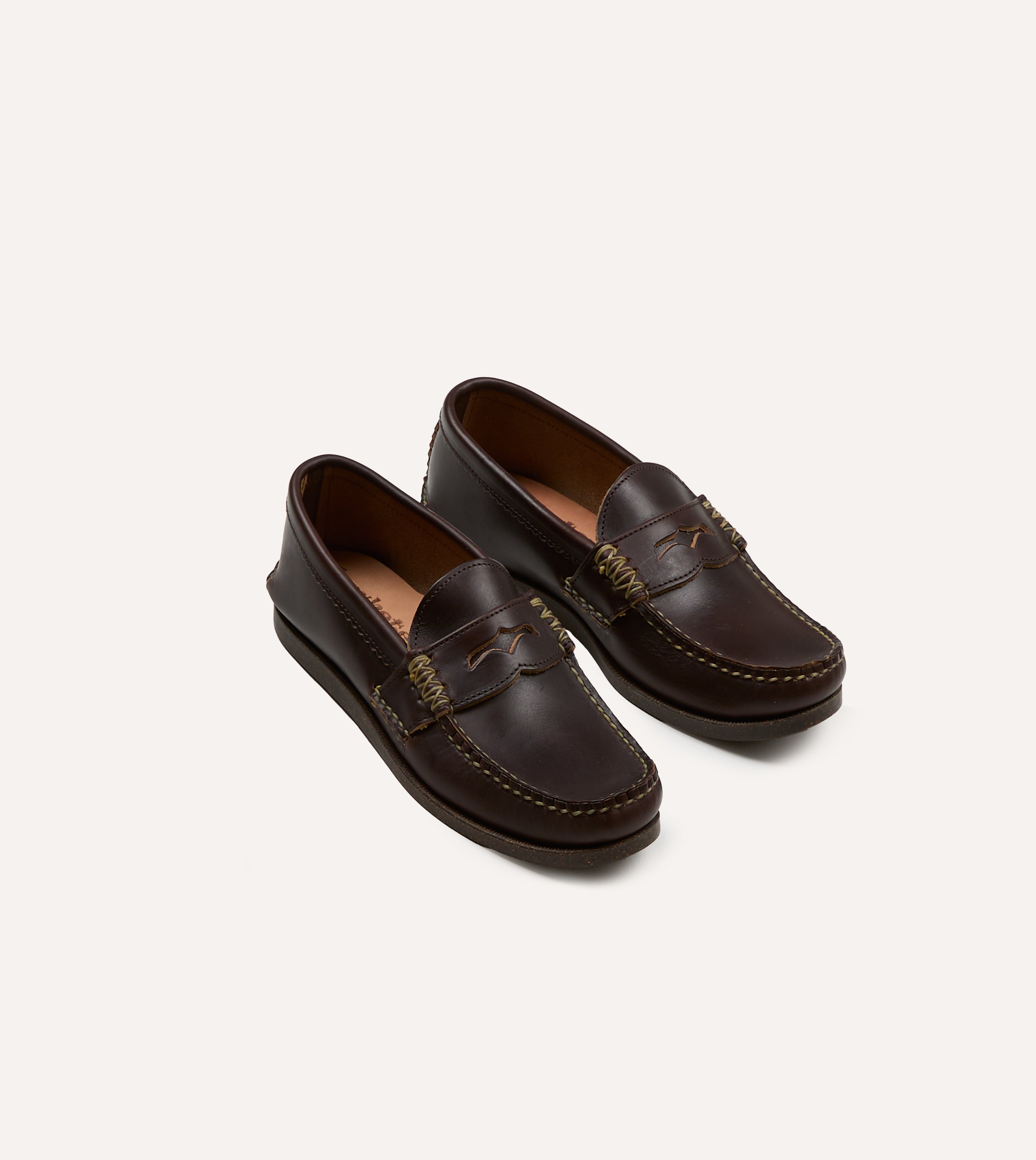 yuk Yuketen Brown Loafer with Camp Sole – Drakes US