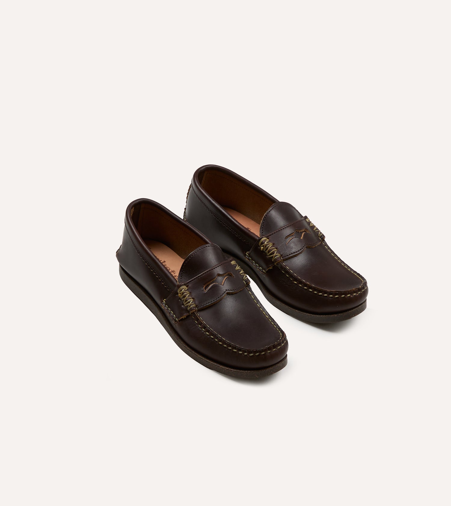 Yuketen Brown Loafer with Camp Sole