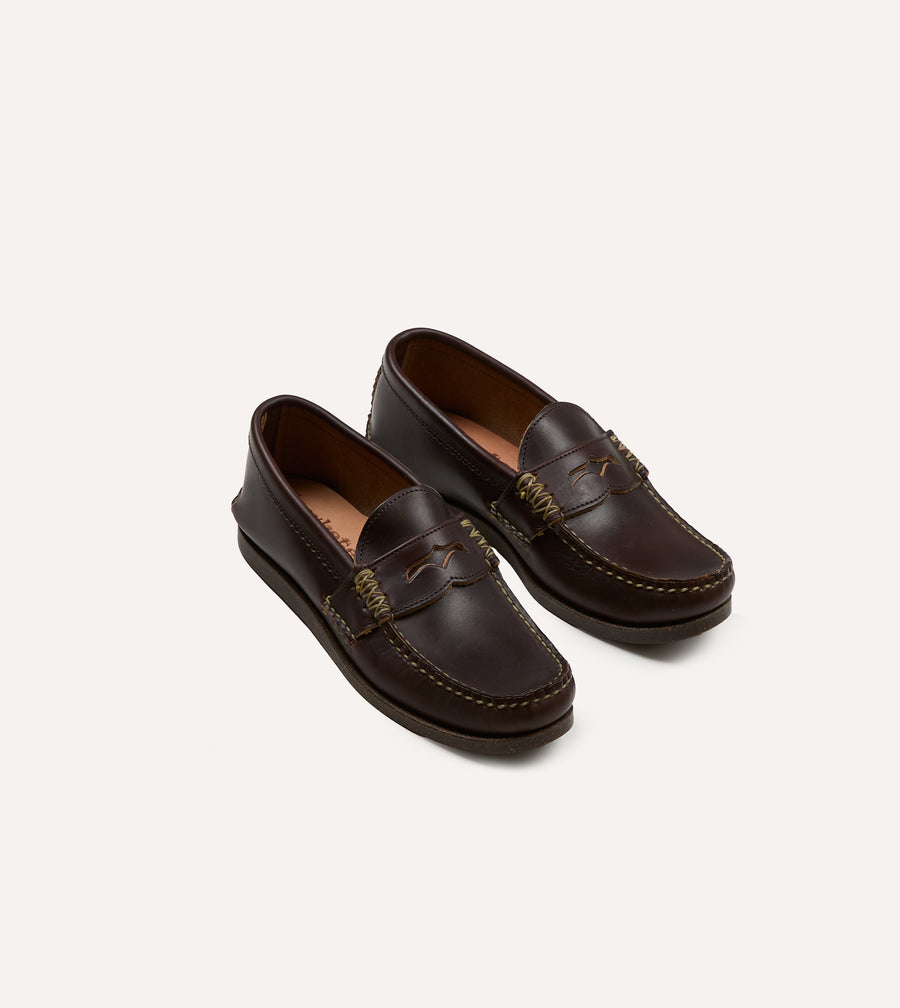 Yuketen Brown Loafer with Camp Sole