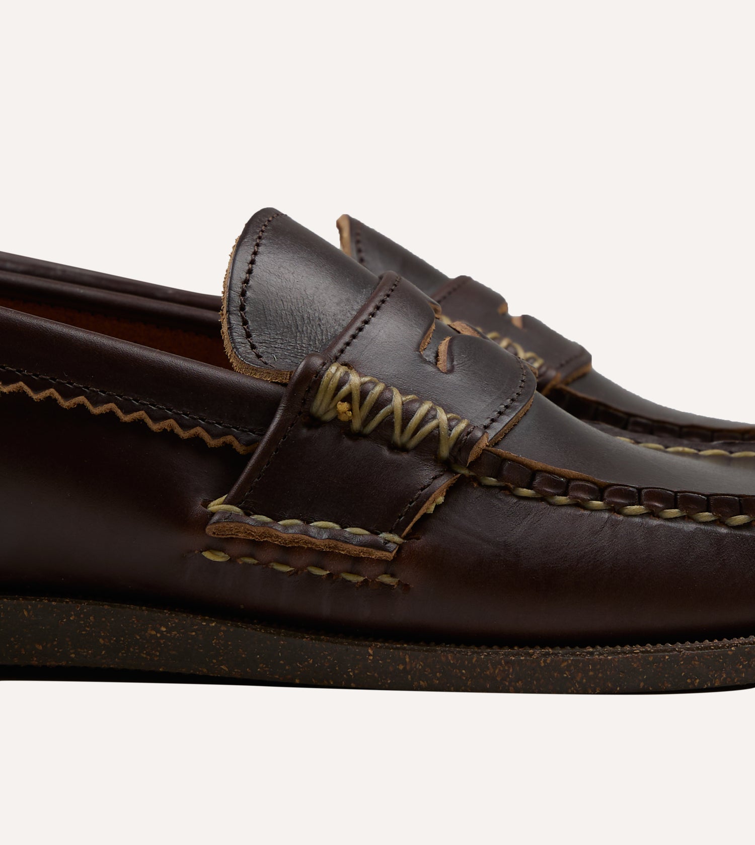 Yuketen Brown Loafer with Camp Sole