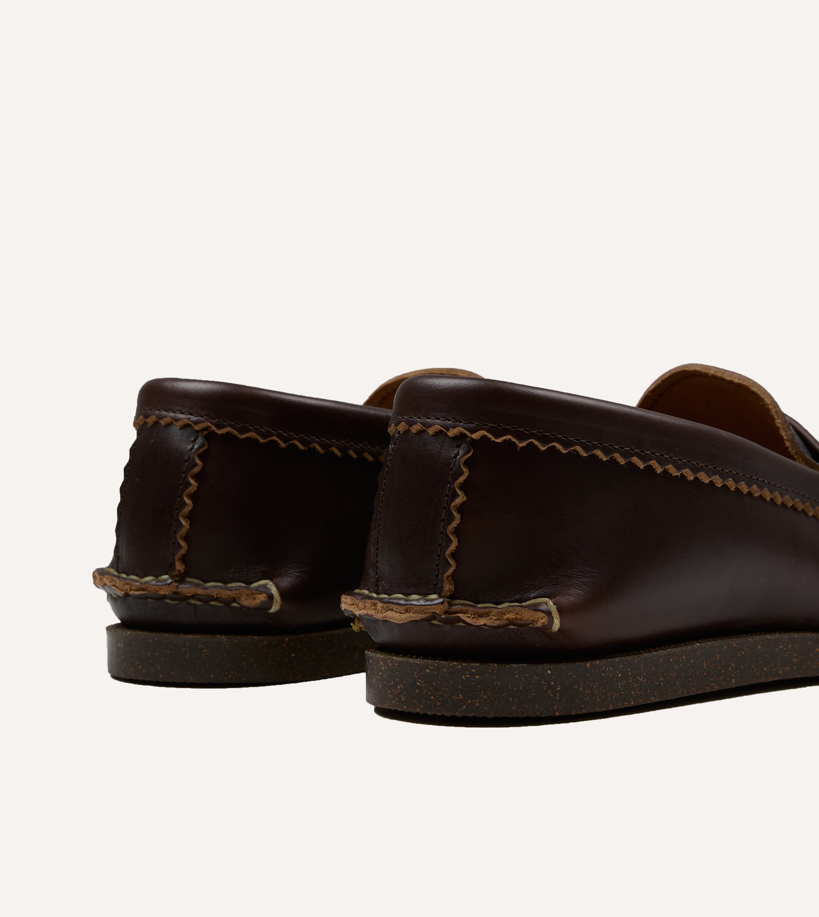 Yuketen Brown Loafer with Camp Sole – Drakes US
