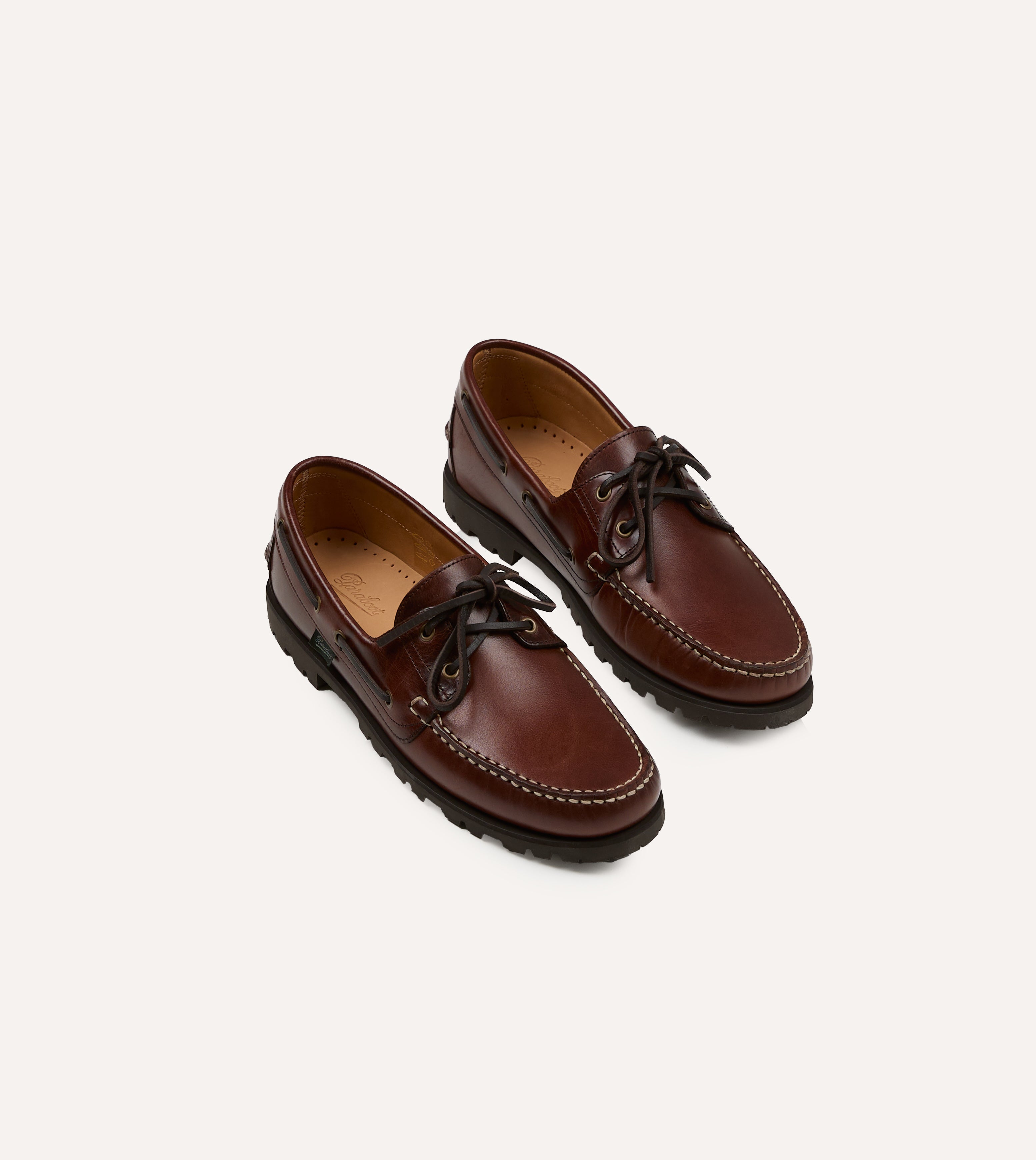 靴 Paraboot MALO / AMERICA UK7 Paraboot Malo Lisse América Leather Boat Shoe – Drakes US