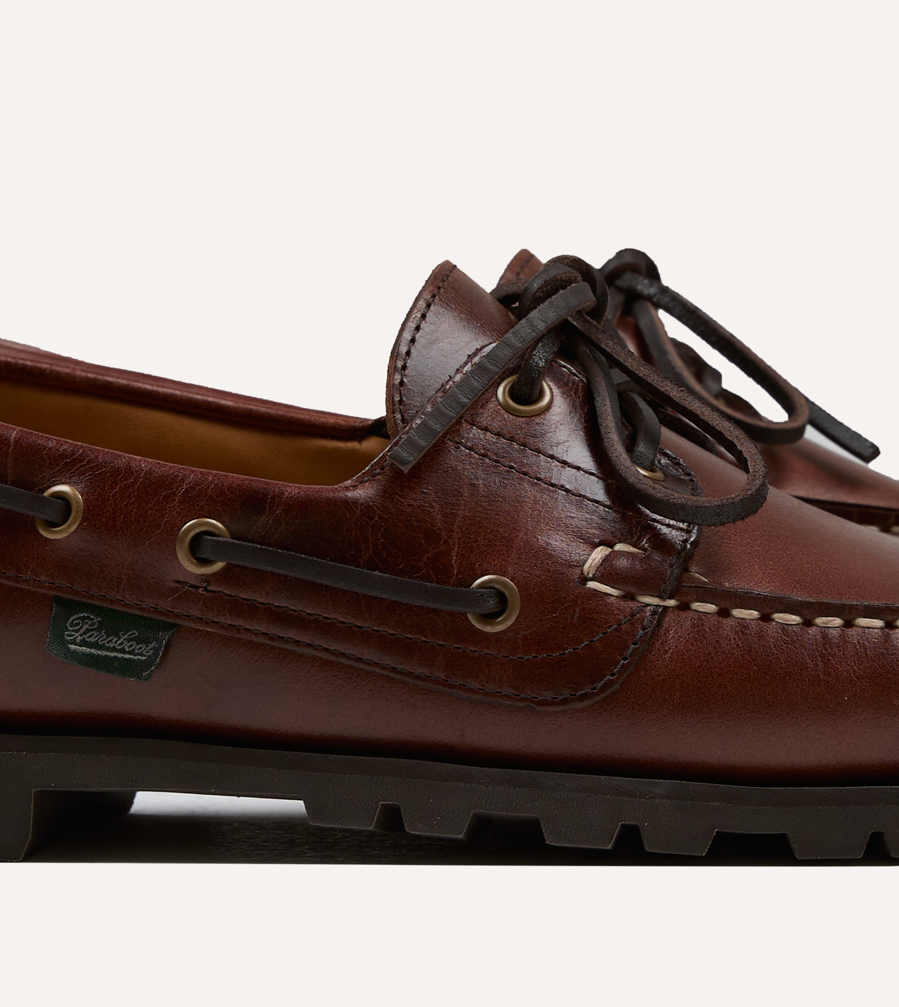 Paraboot Malo Lisse América Leather Boat Shoe – Drakes US