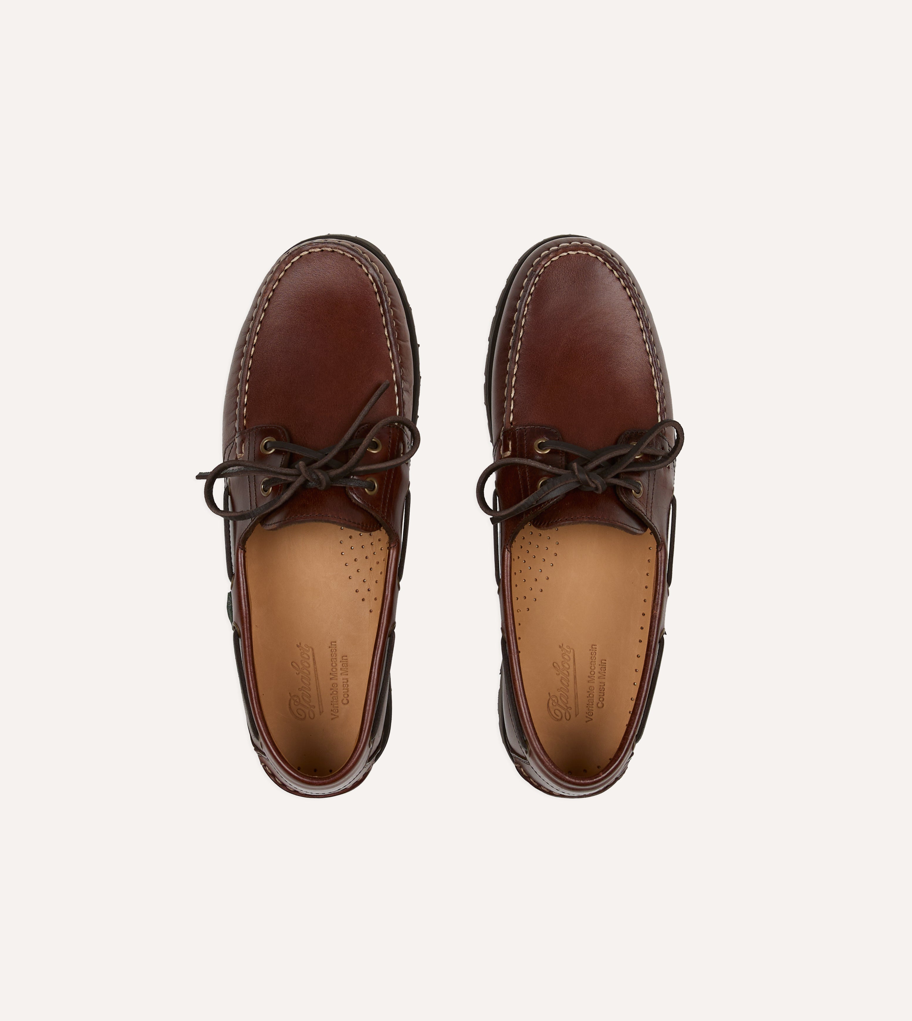 Paraboot Malo Lisse América Leather Boat Shoe – Drakes US