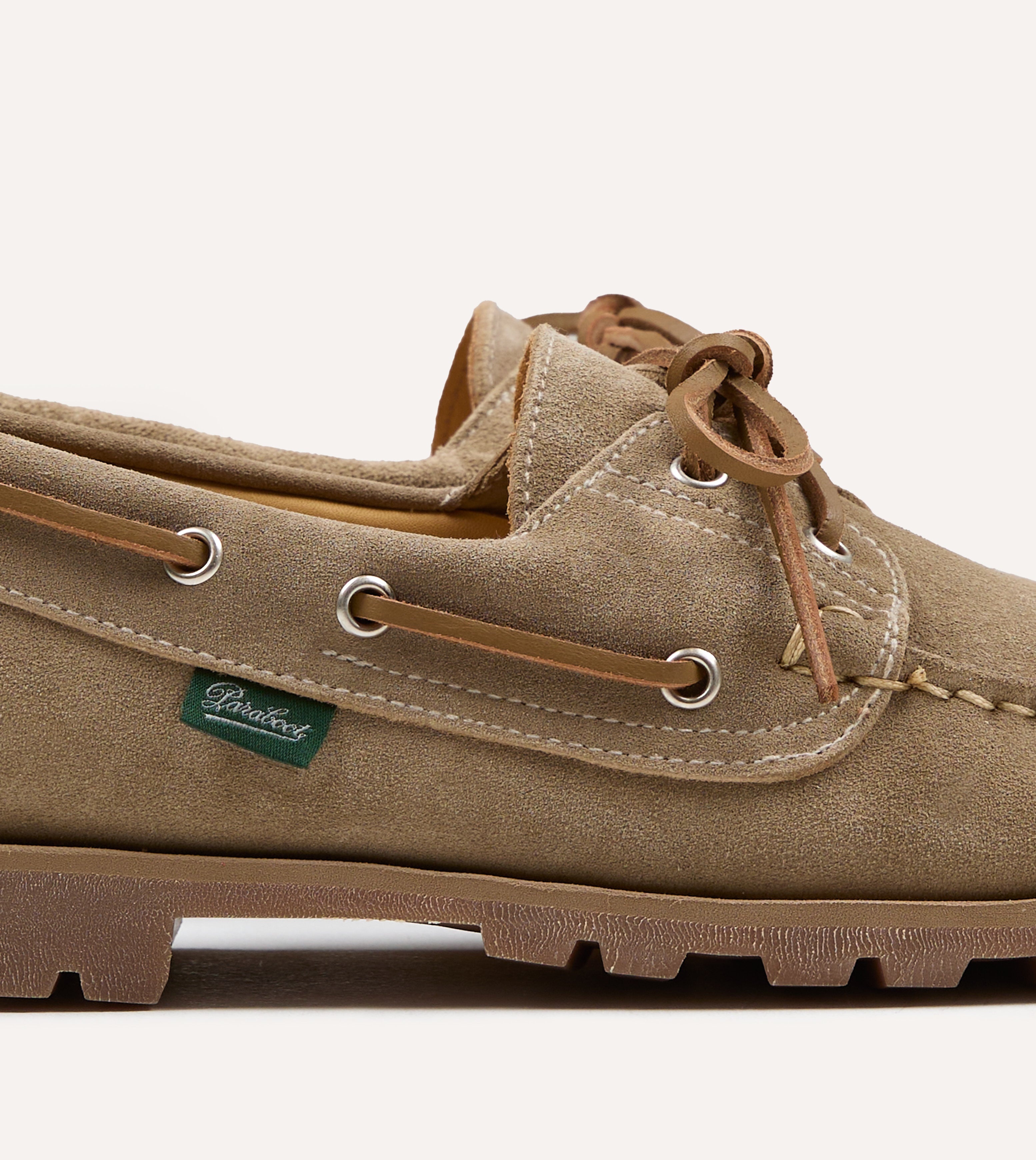 Paraboot Malo Vel Sand Suede Boat Shoe – Drakes US