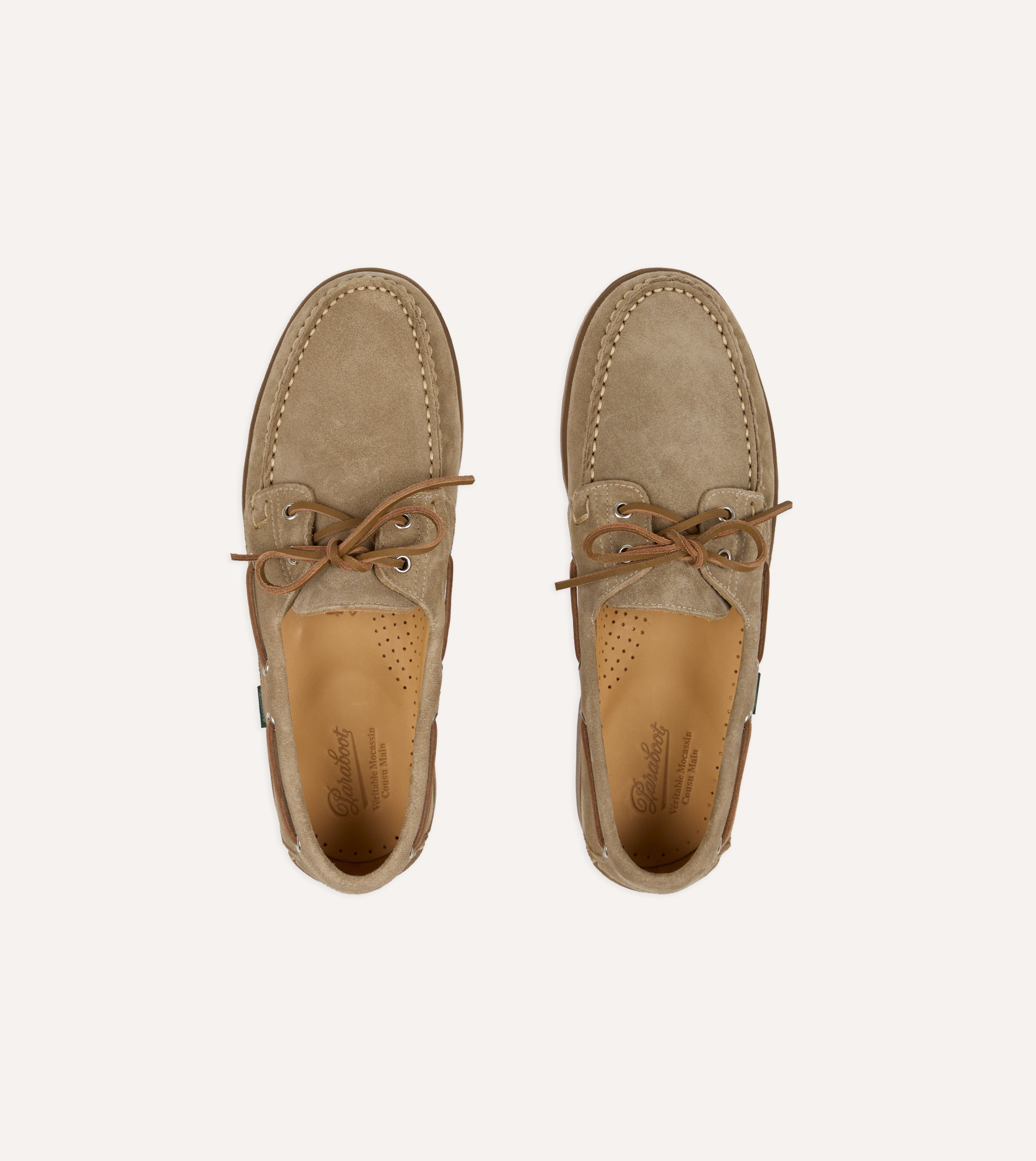 Paraboot Malo Vel Sand Suede Boat Shoe – Drakes US