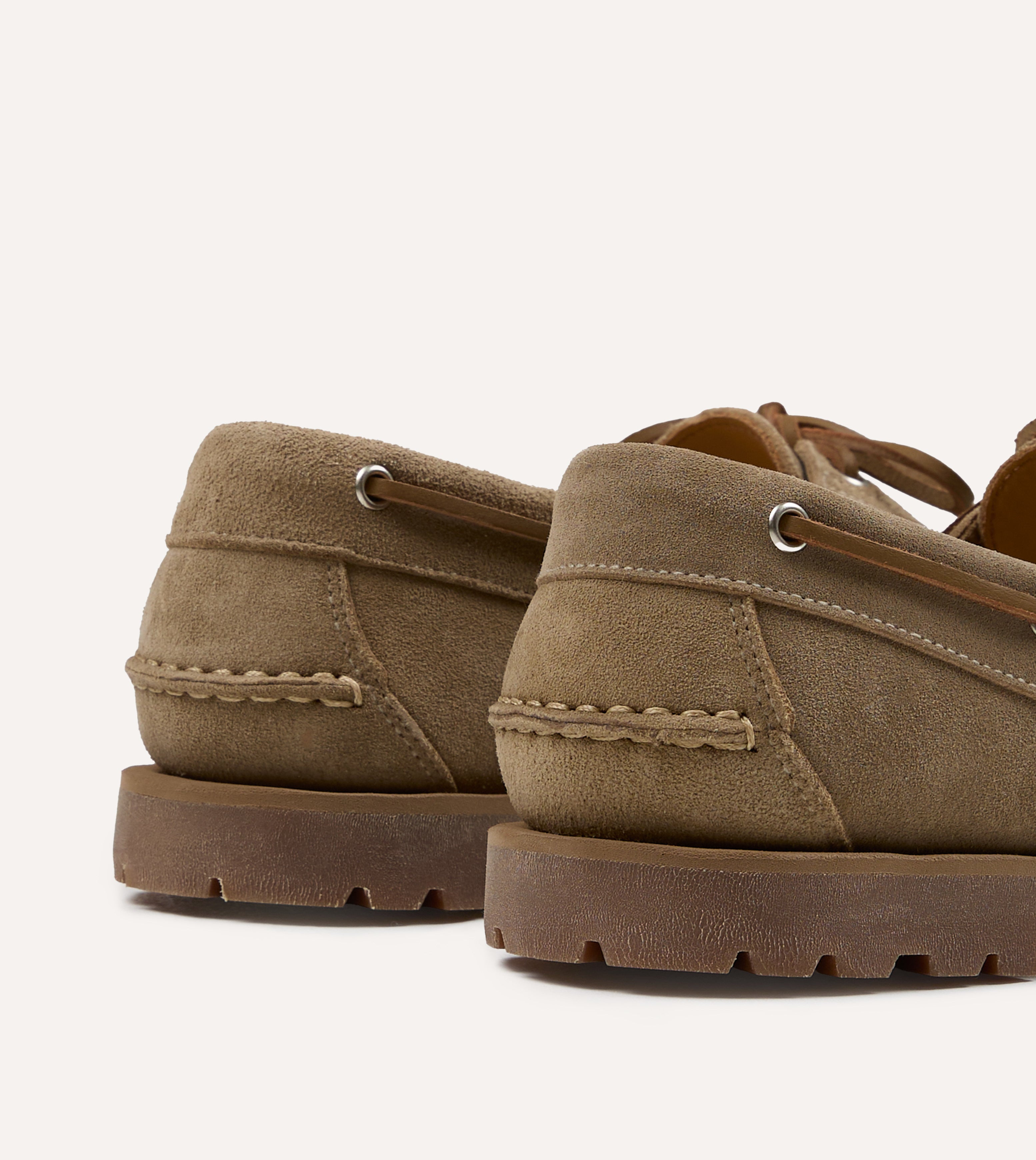 Paraboot Malo Vel Sand Suede Boat Shoe – Drakes US