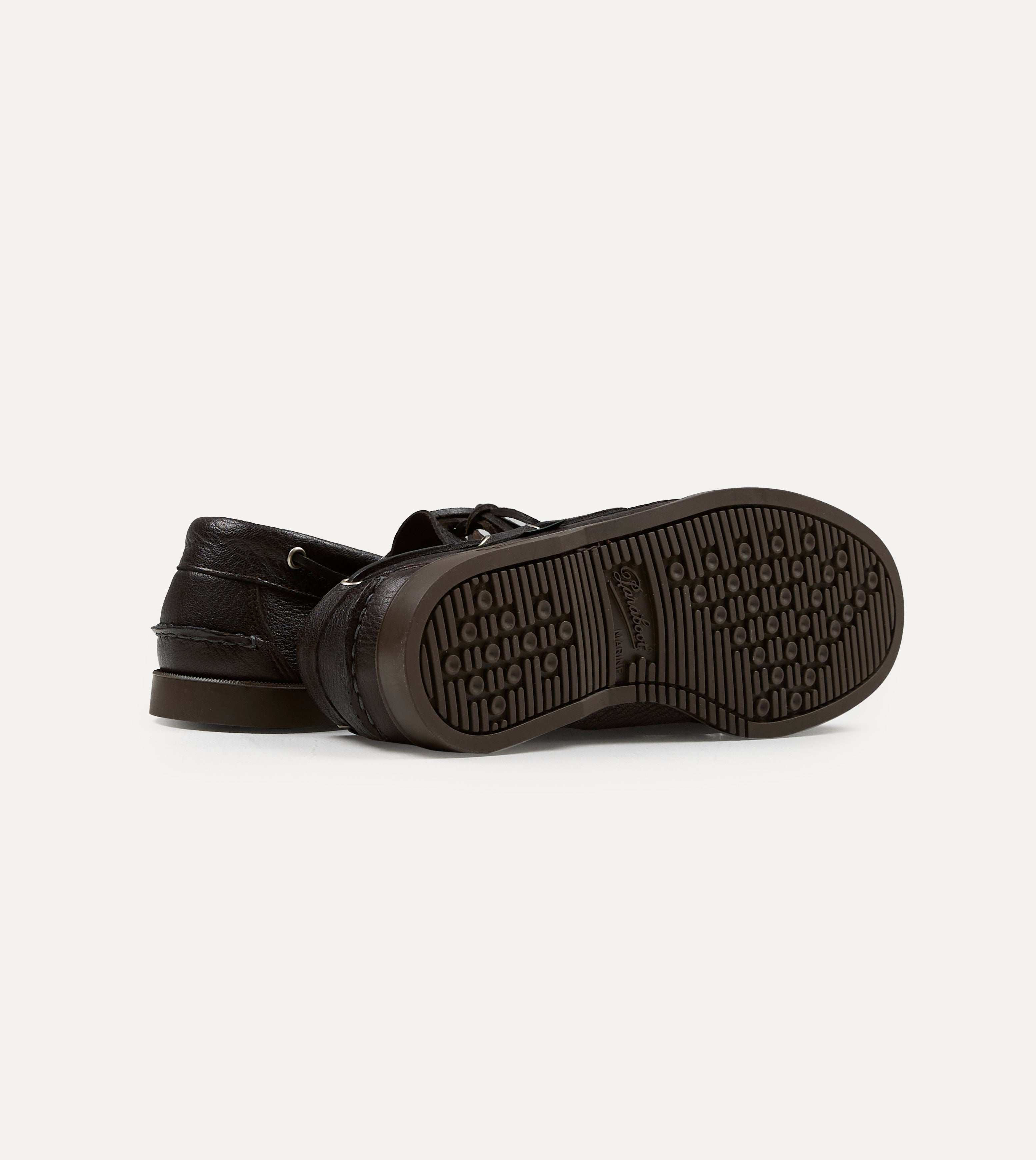 Paraboot Barth Brown Cerf Leather Boat Shoe – Drakes US