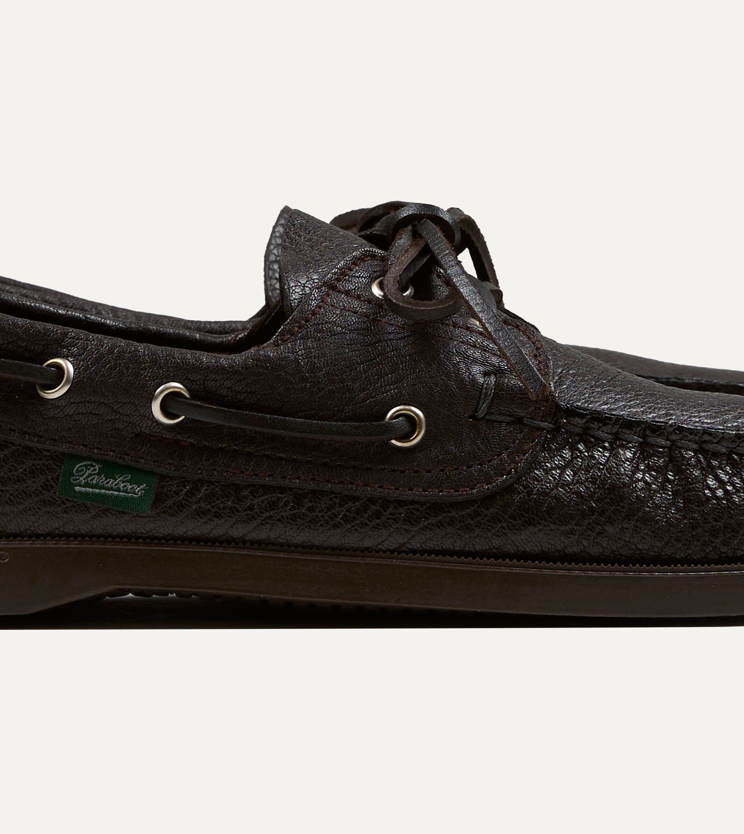 Paraboot Barth Brown Cerf Leather Boat Shoe
