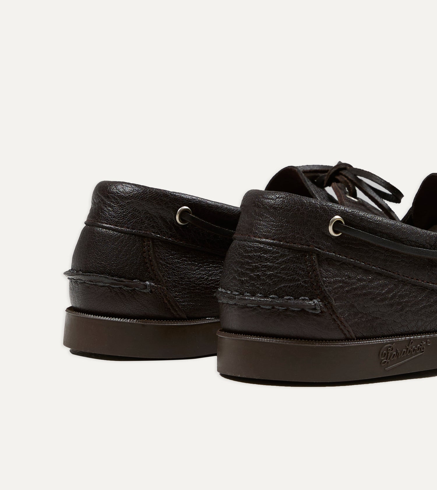 Paraboot Barth Brown Cerf Leather Boat Shoe