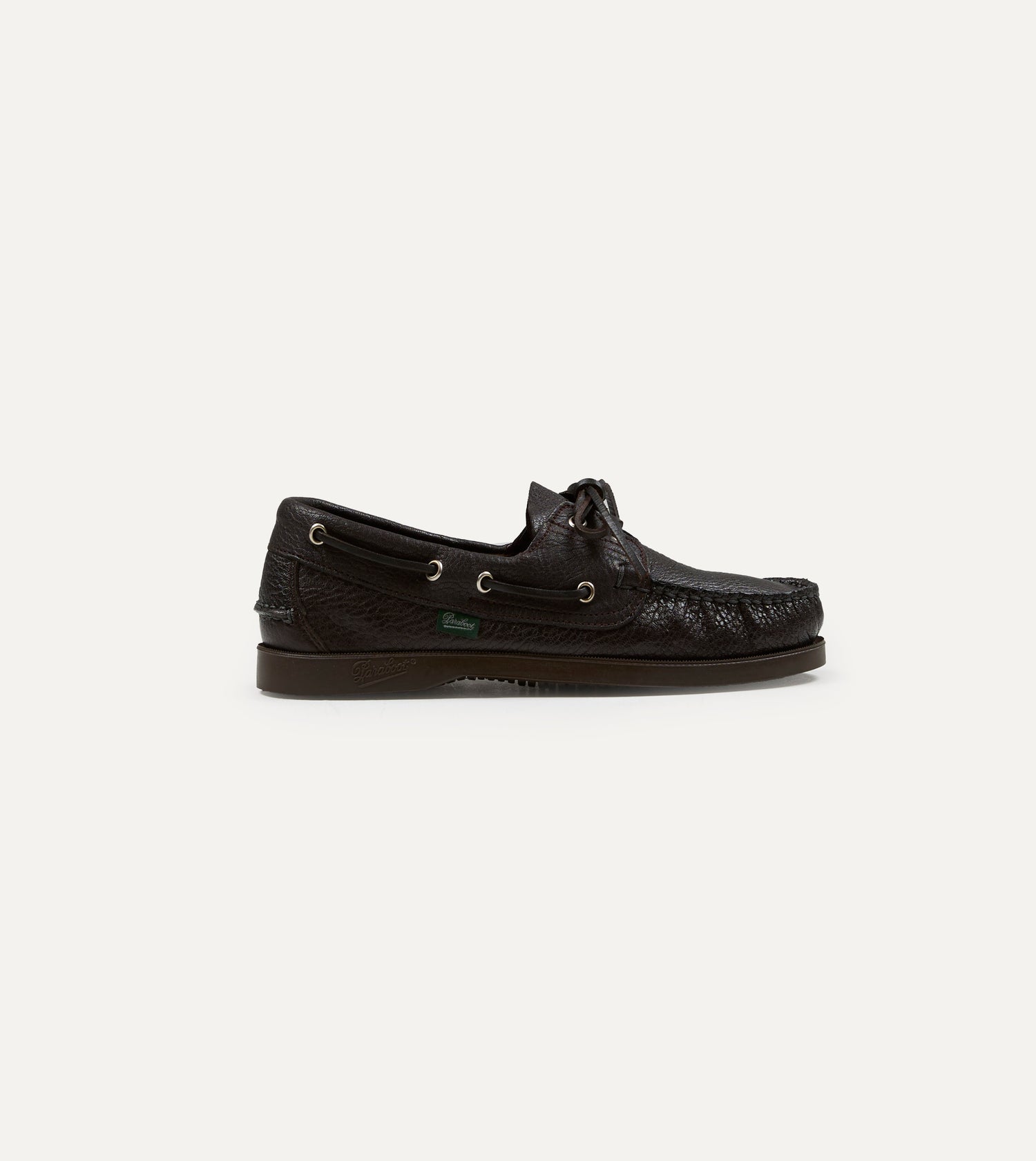 Paraboot Barth Brown Cerf Leather Boat Shoe