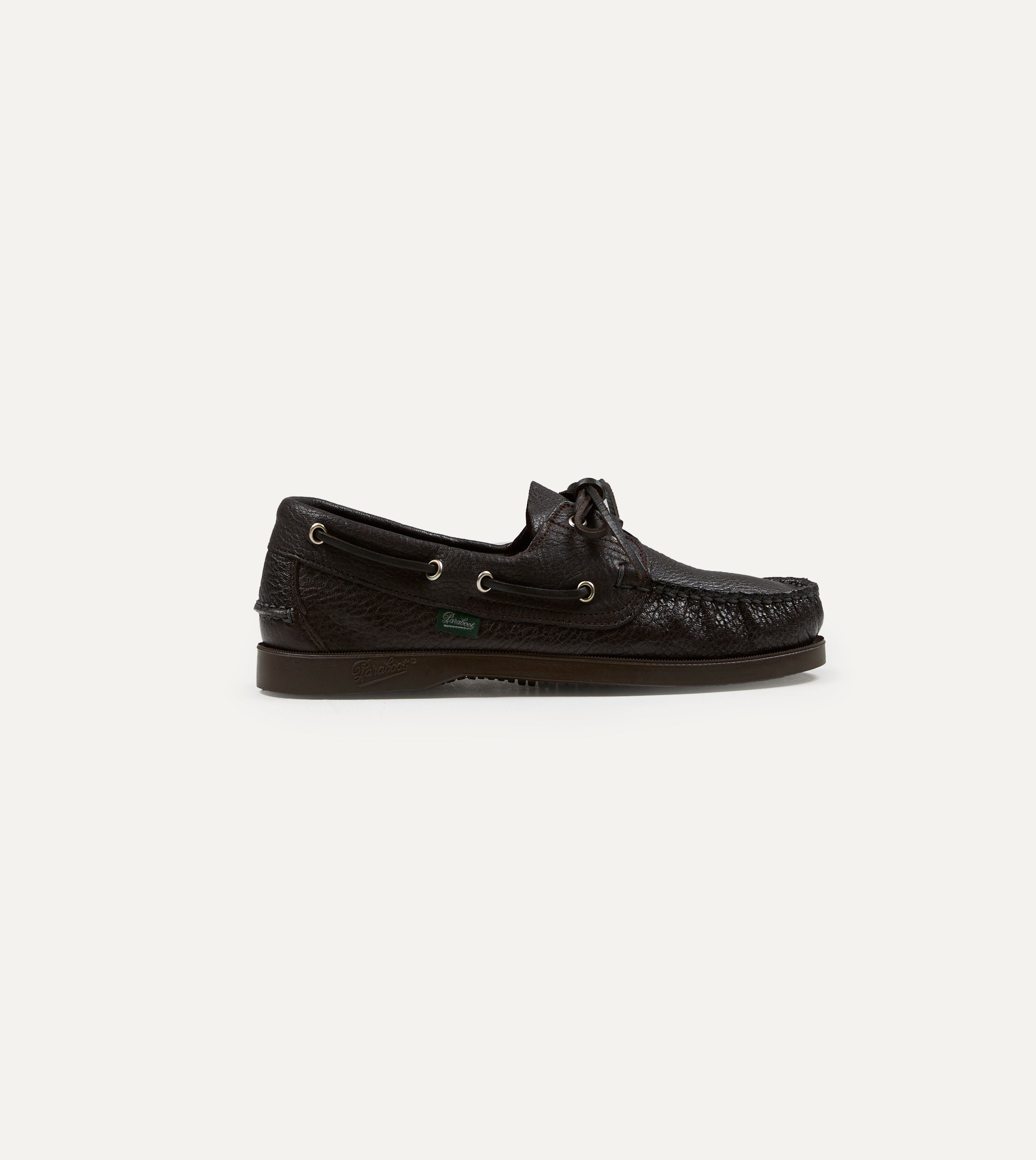 Paraboot Barth Brown Cerf Leather Boat Shoe