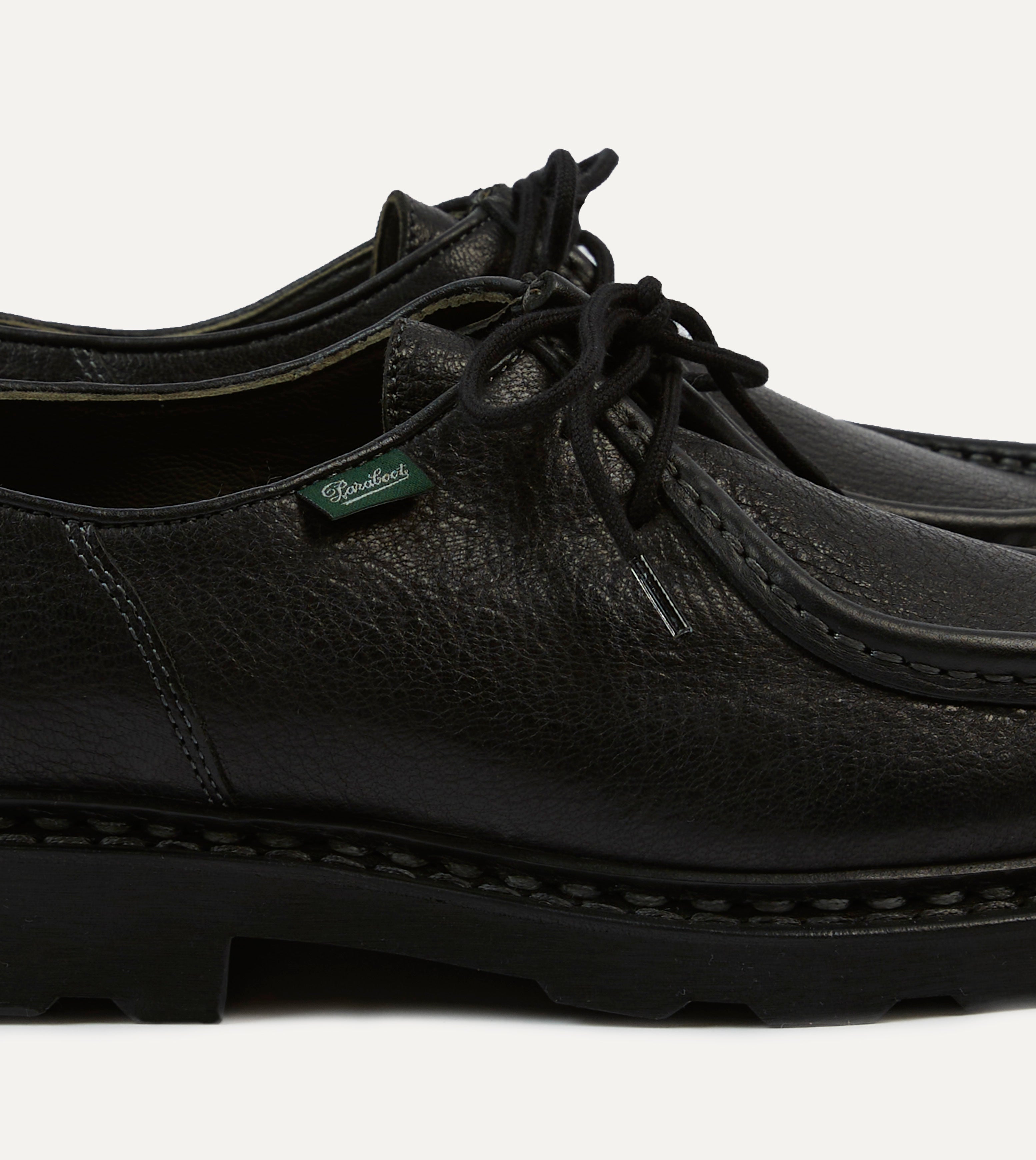 Paraboot Michael Black Deer Leather Derby Shoe – Drakes US