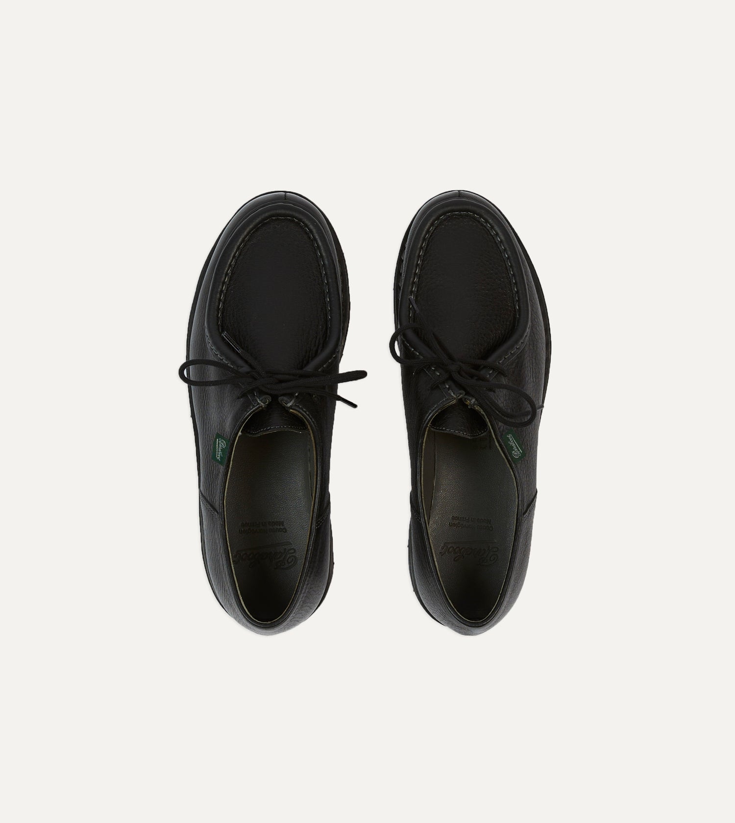 Paraboot Michael Black Deer Leather Derby Shoe