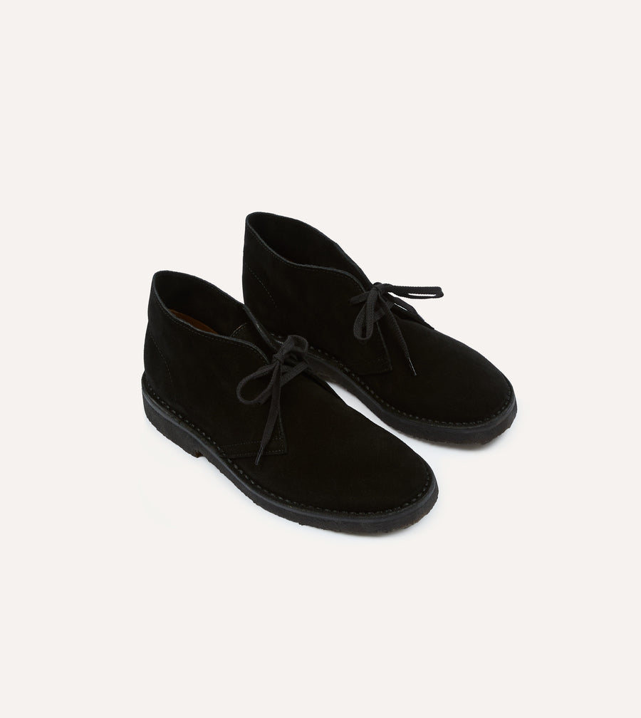 Drake's by A. Levine Clifford Desert Boot Black Suede