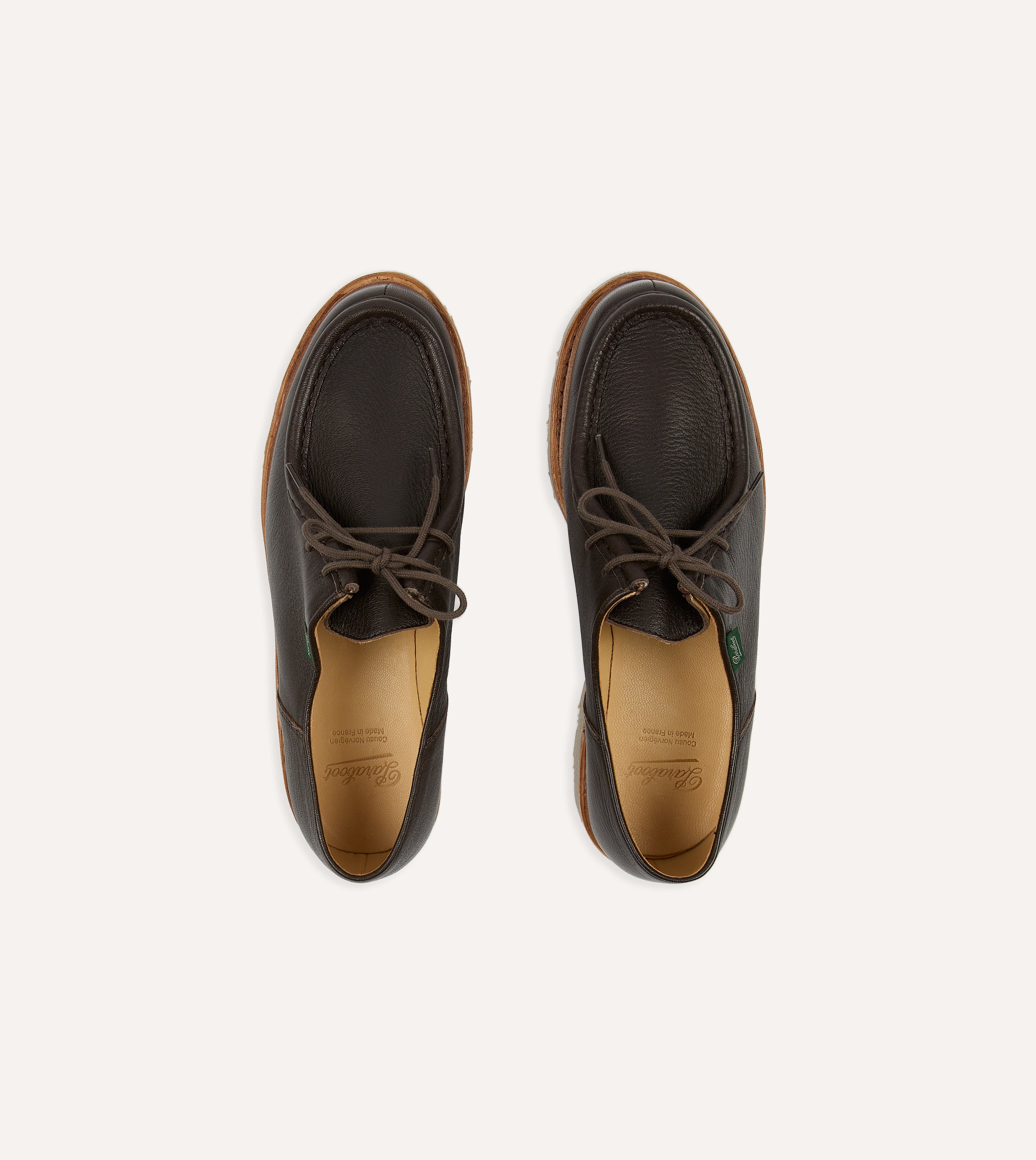 Paraboot Michael Marron Deer Leather Derby Shoe – Drakes US