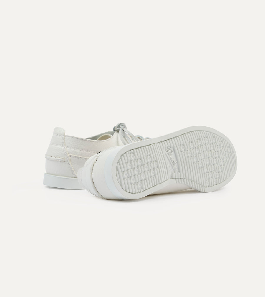 Paraboot Malibu Blanc Deer Leather Boat Shoe