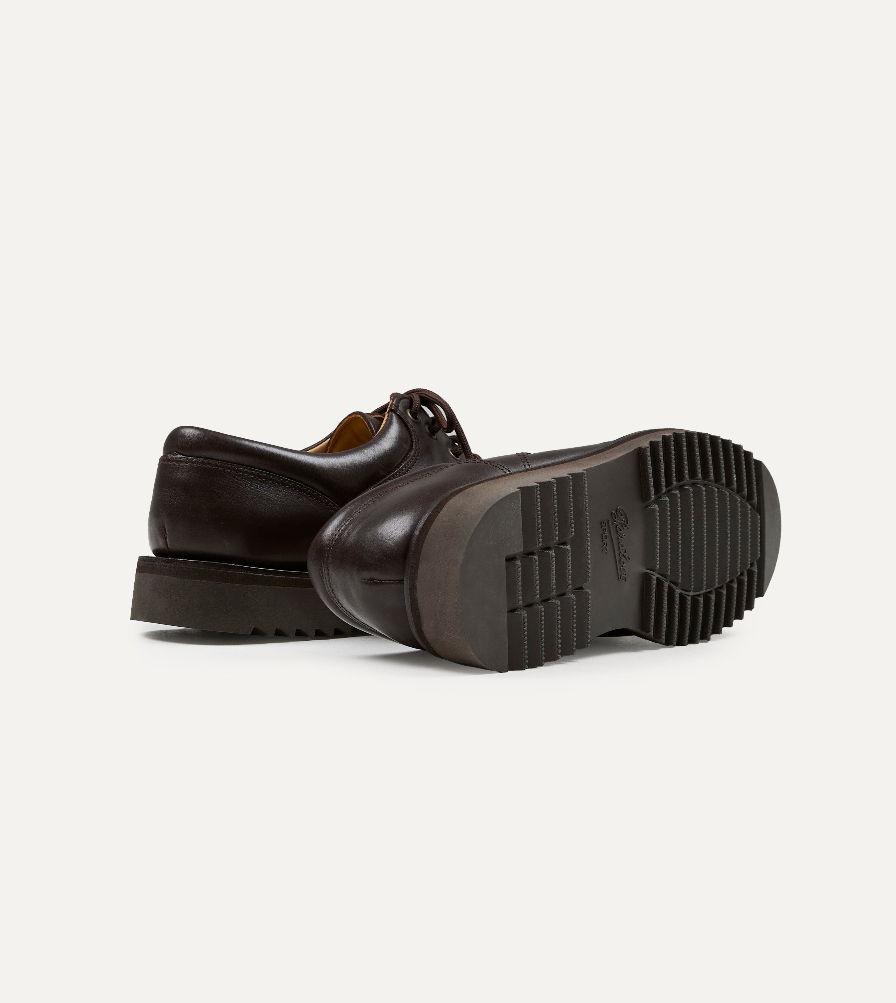 Paraboot Thiers Kenya Dark Brown Leather Derby Shoe – Drakes US
