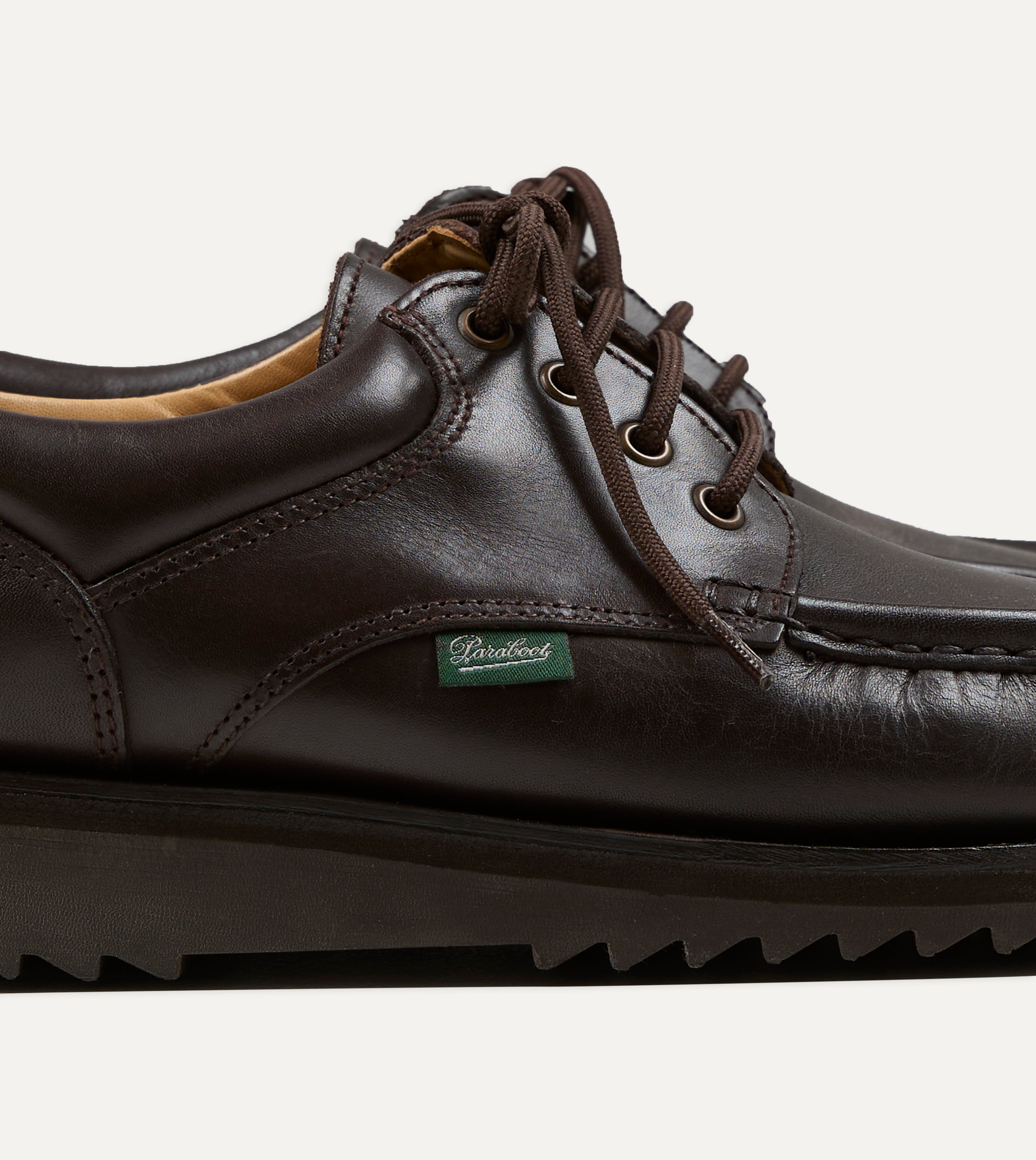 PARABOOT THIERSカーキレザーUK6 Paraboot Thiers Kenya Dark Brown Leather Derby Shoe – Drakes US