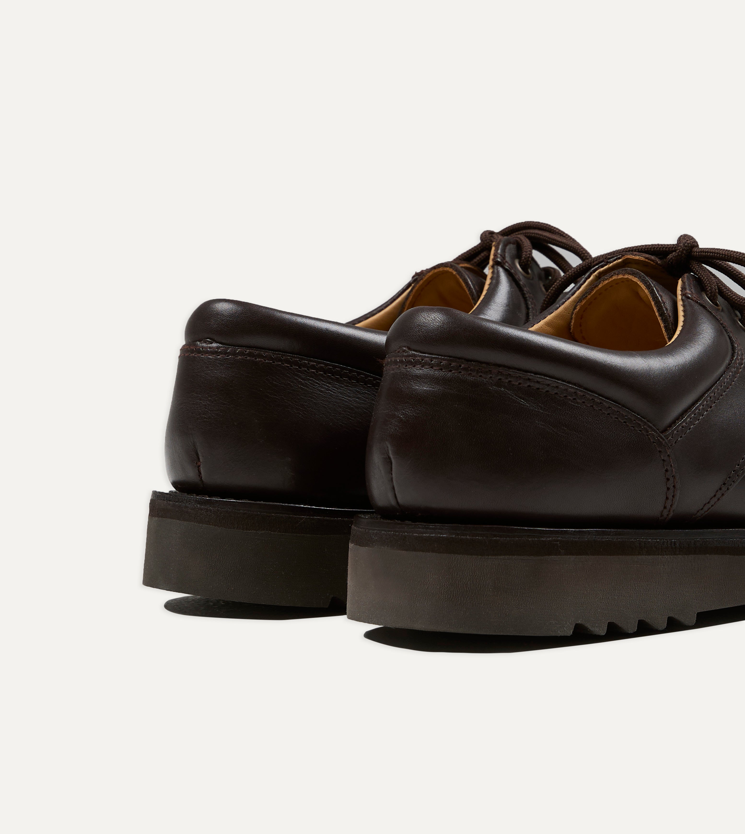 Paraboot Thiers Kenya Dark Brown Leather Derby Shoe – Drakes US