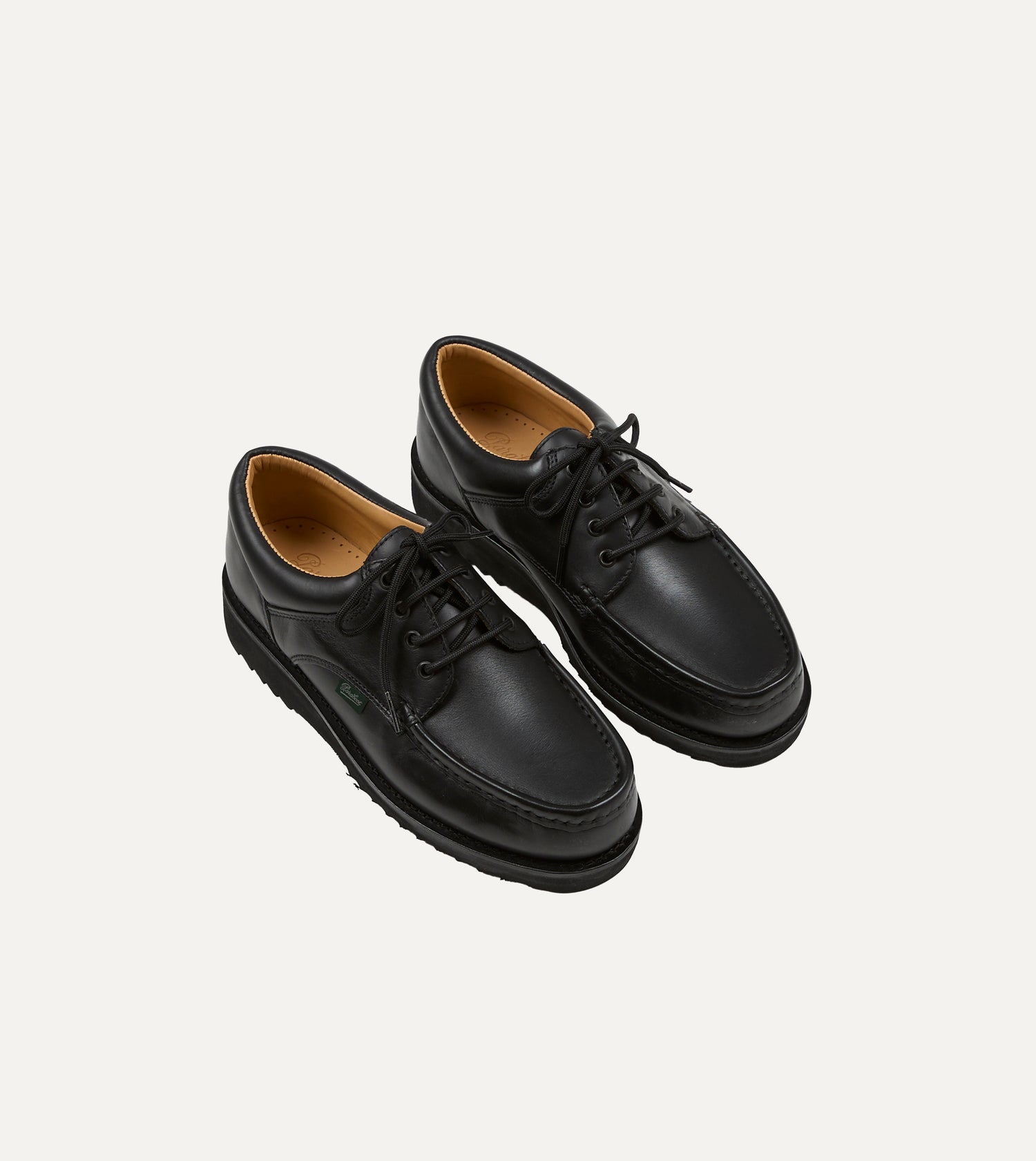Paraboot Thiers Noir Black Leather Derby Shoe